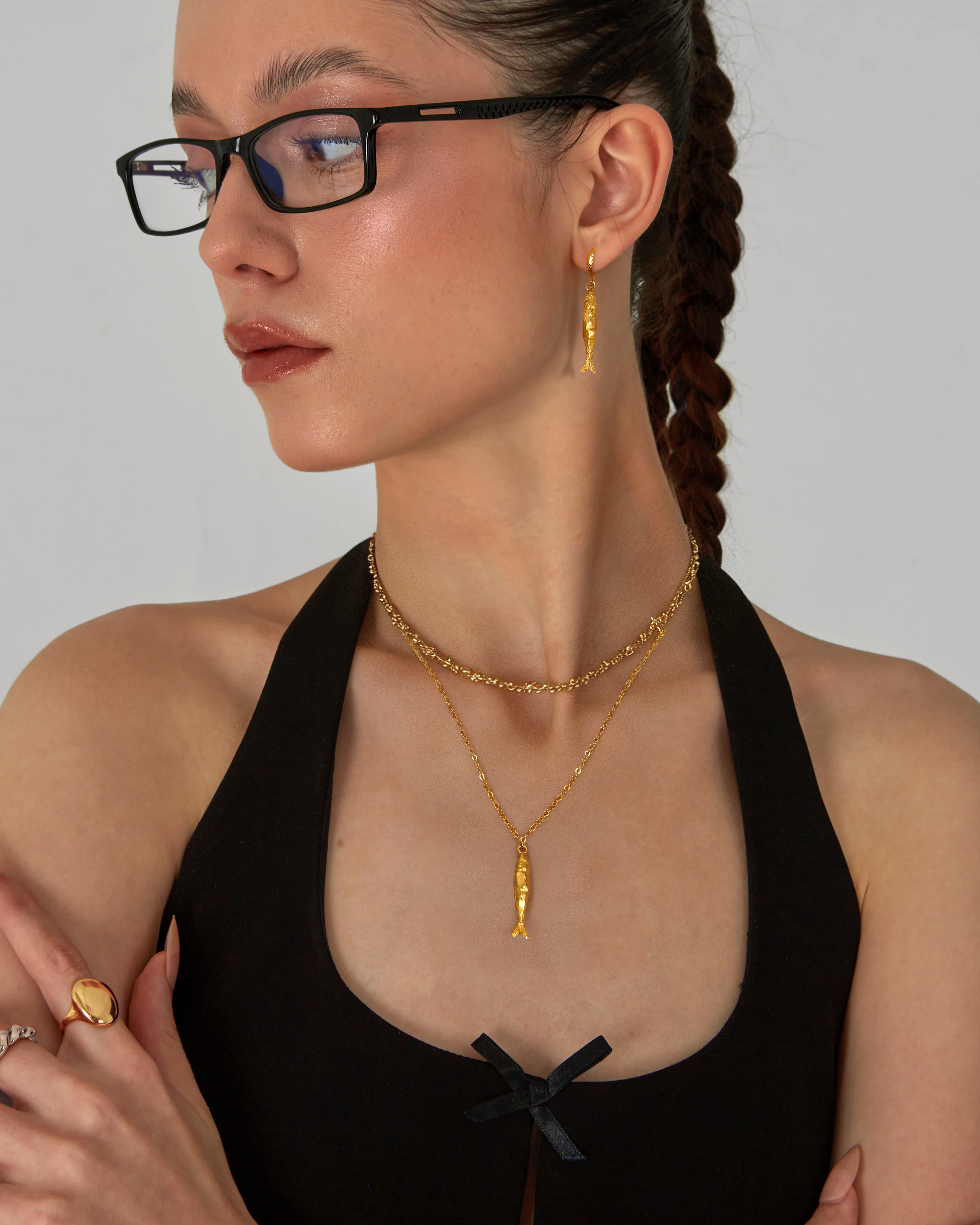 Anchovy Necklace & Earrings Set - Image 2