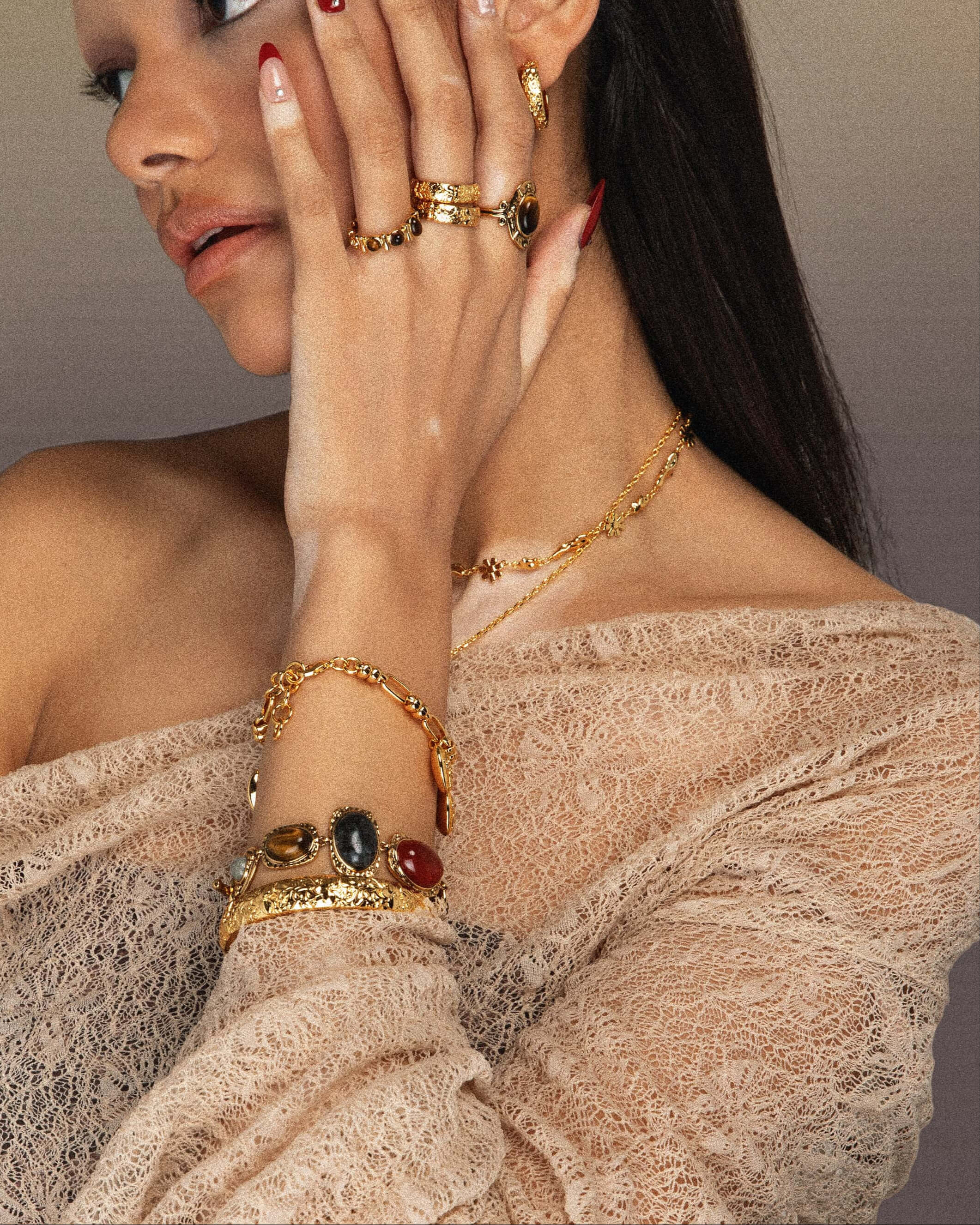 Athena Bracelet and Band Ring Set - Image 2