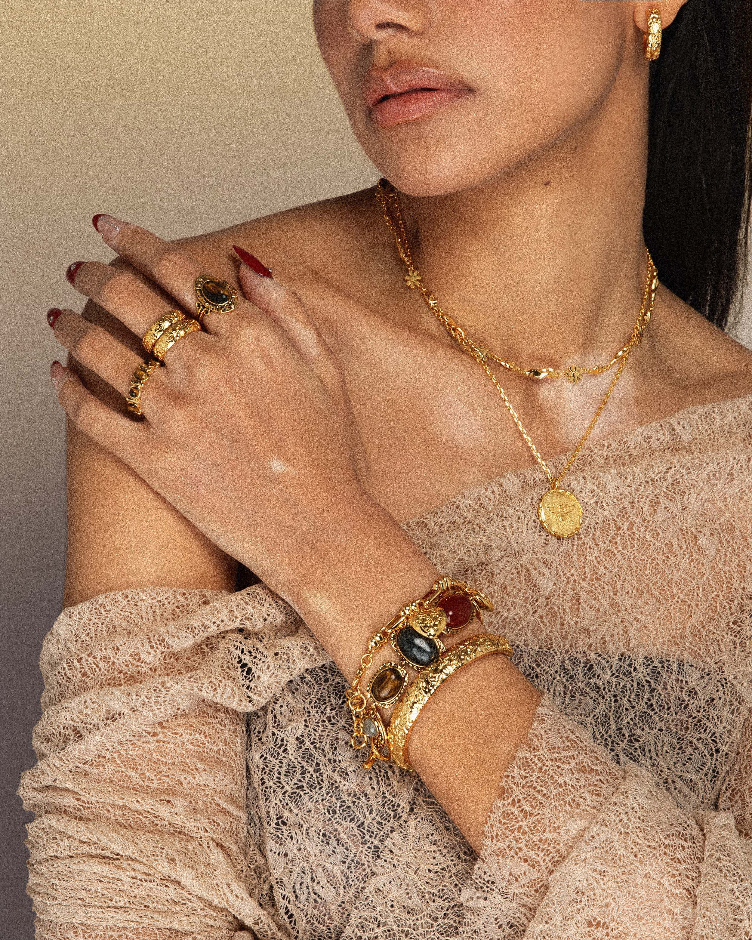 Gold Athena Bracelet and Ring Set - Image 3