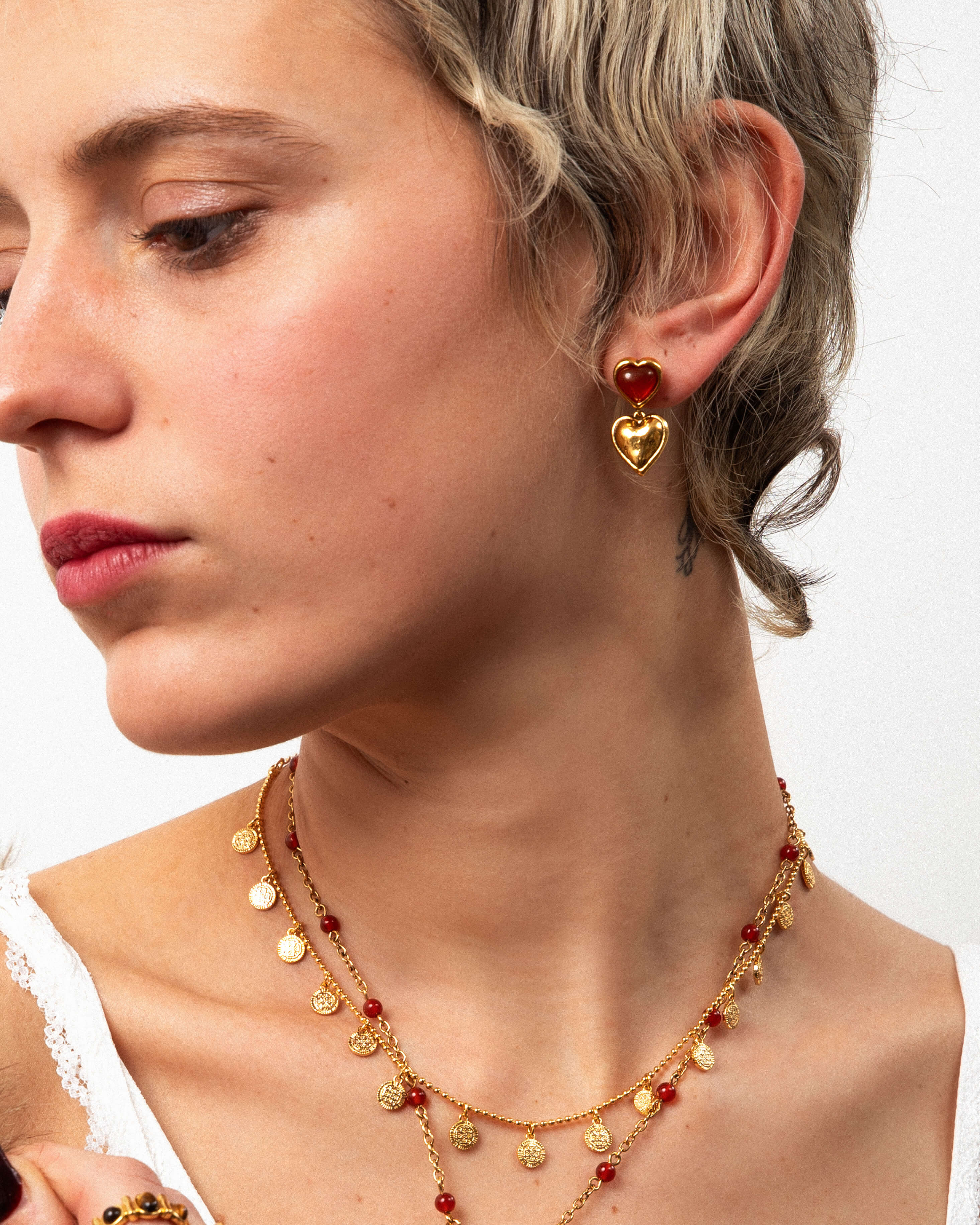Aura Earrings in Gold - Image 3