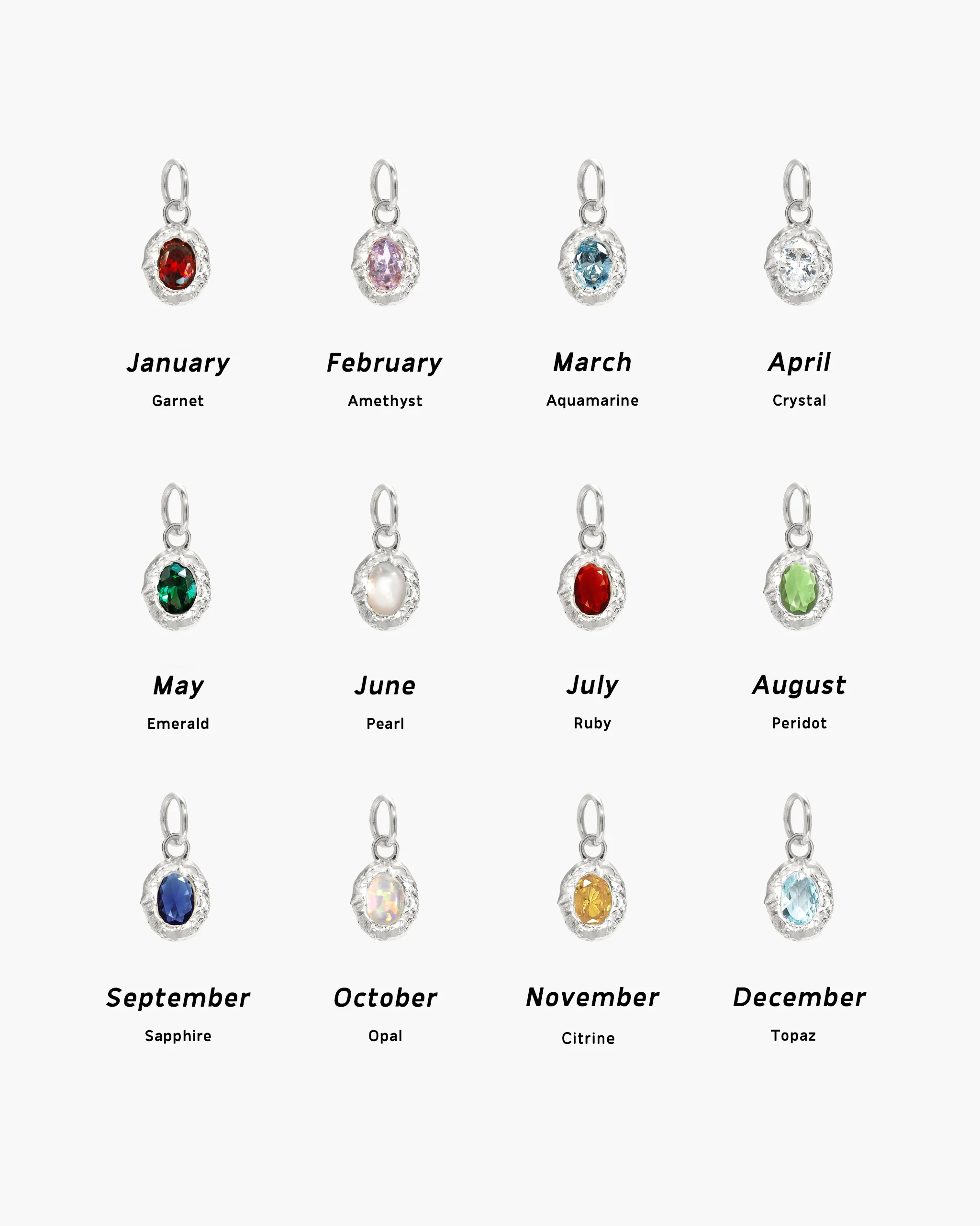 Birthstone Charm in Gold - Image 4