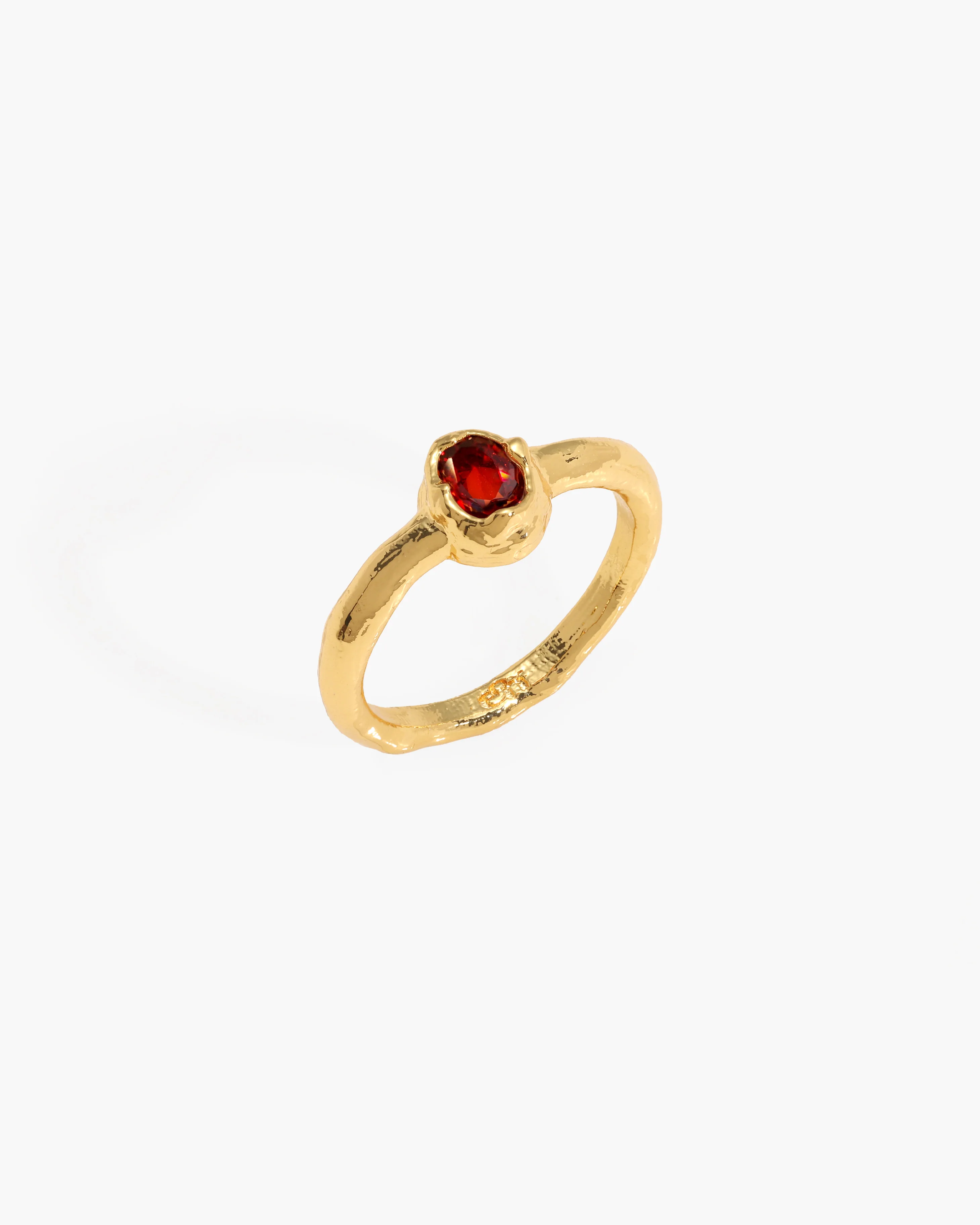Birthstone Ring in Gold - January - Image 3
