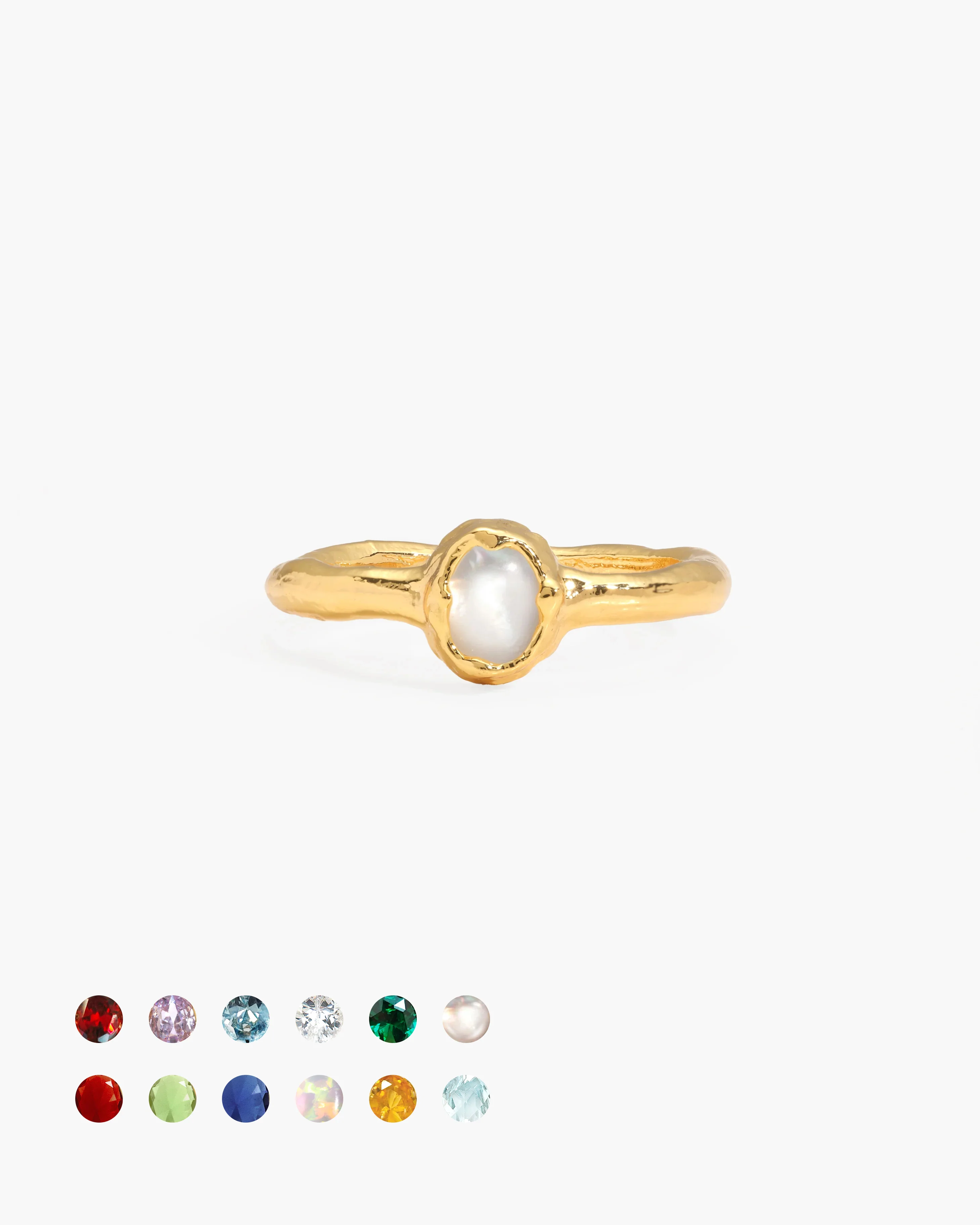 Birthstone Ring in Gold - June