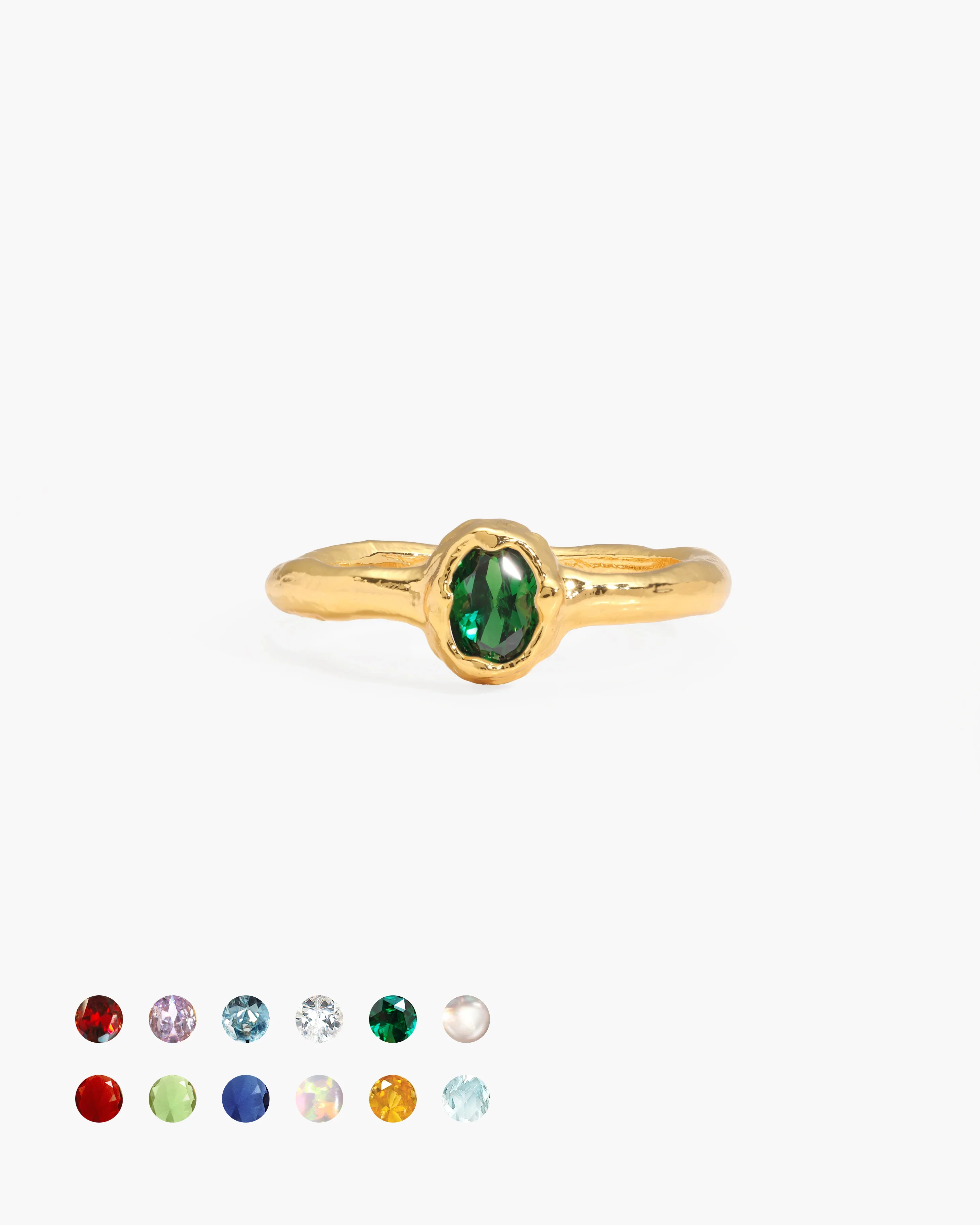 Birthstone Ring in Gold - May