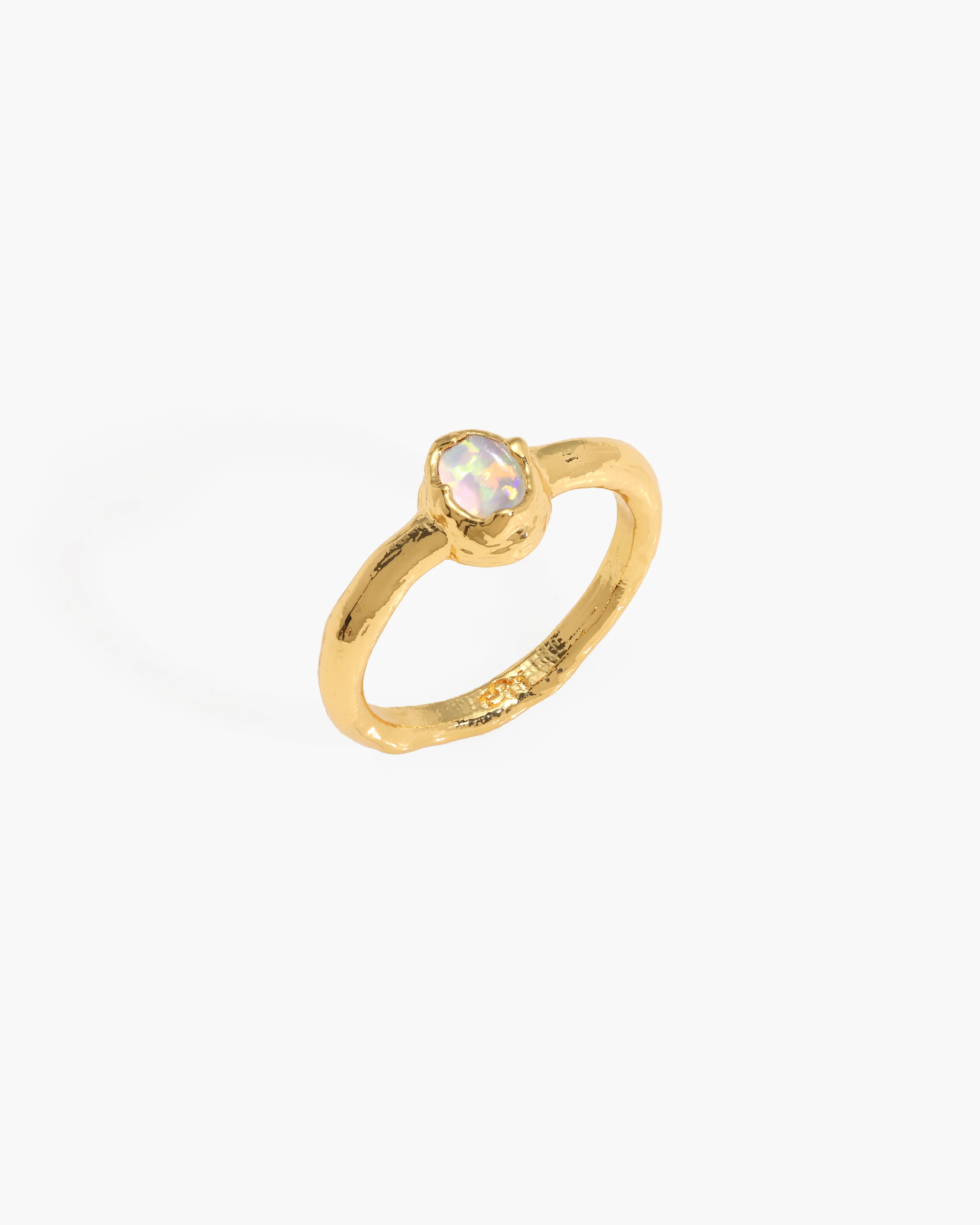 Birthstone Ring in Gold - October - Image 3