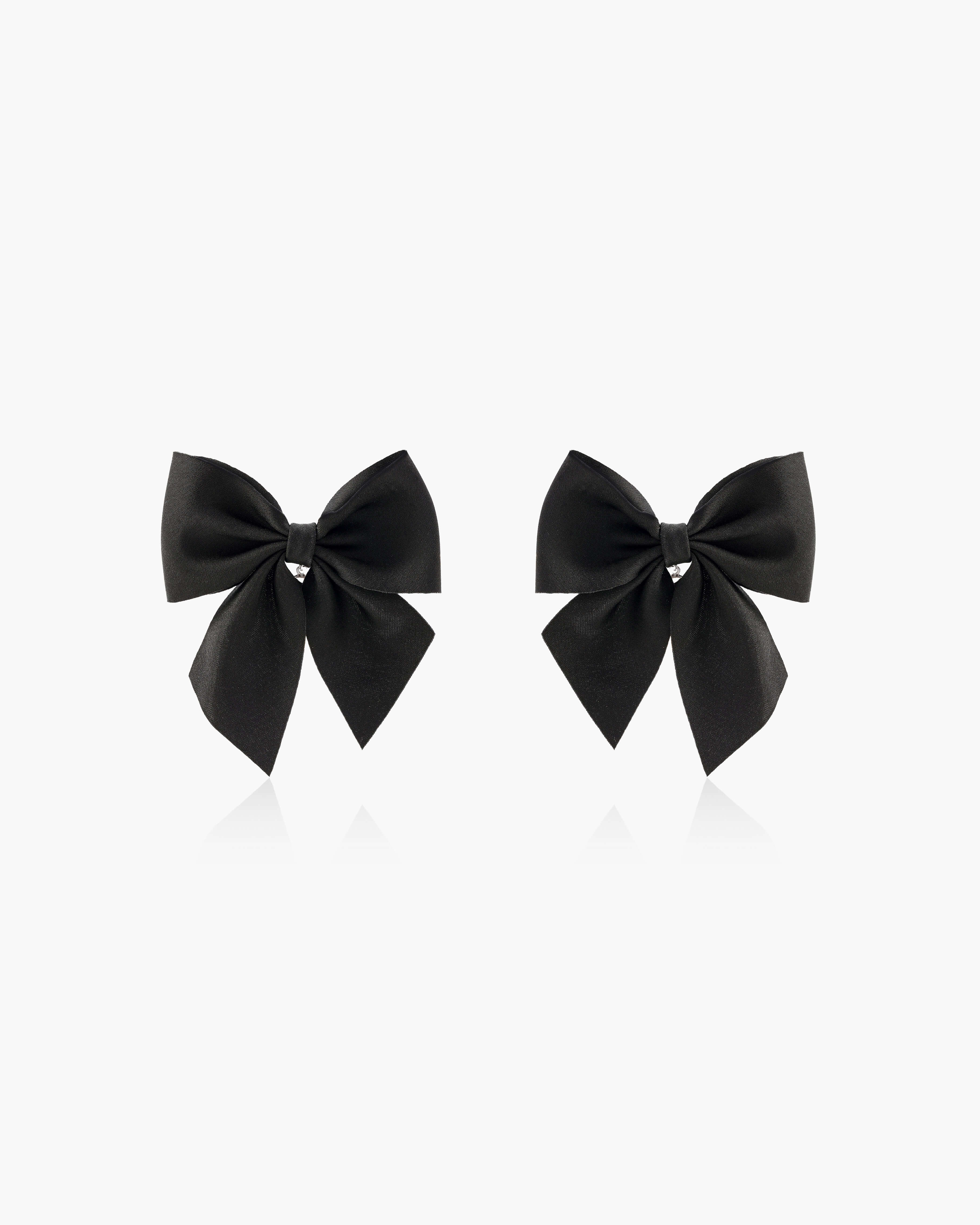 Black Bow Earrings - Image 3