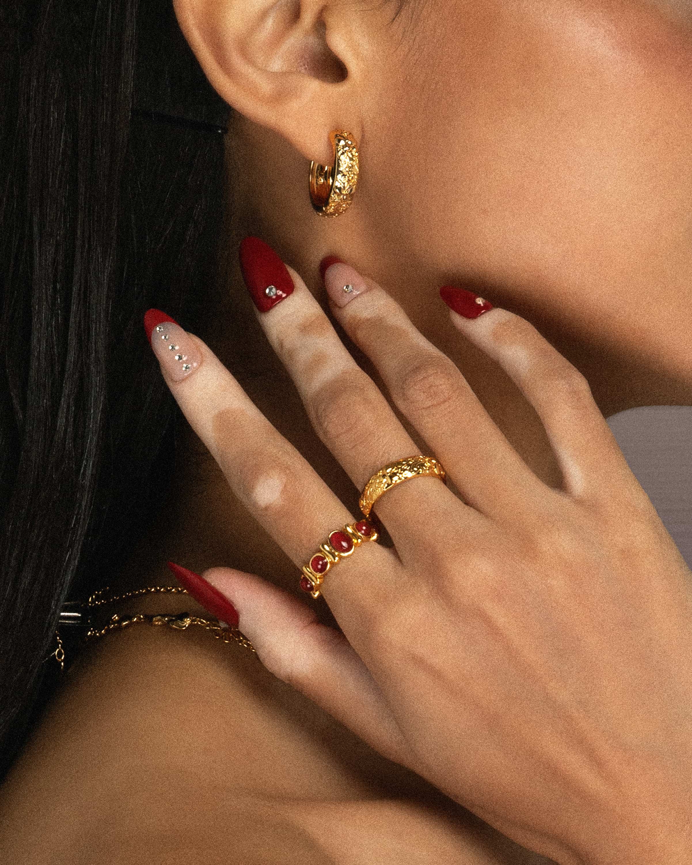 Carnelian Stone Band Ring - Image 2