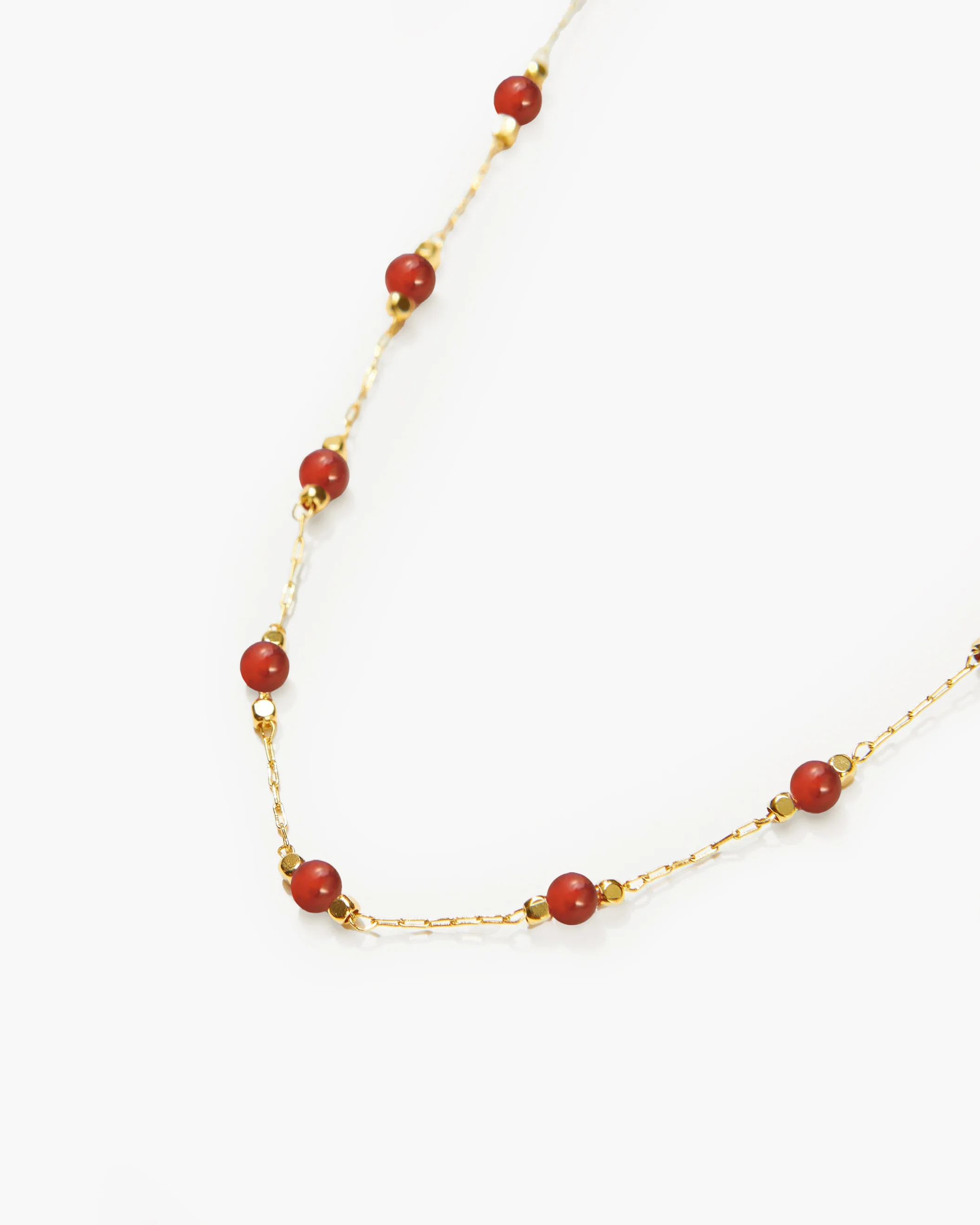 Carnelian Stone Beaded Necklace - Image 3