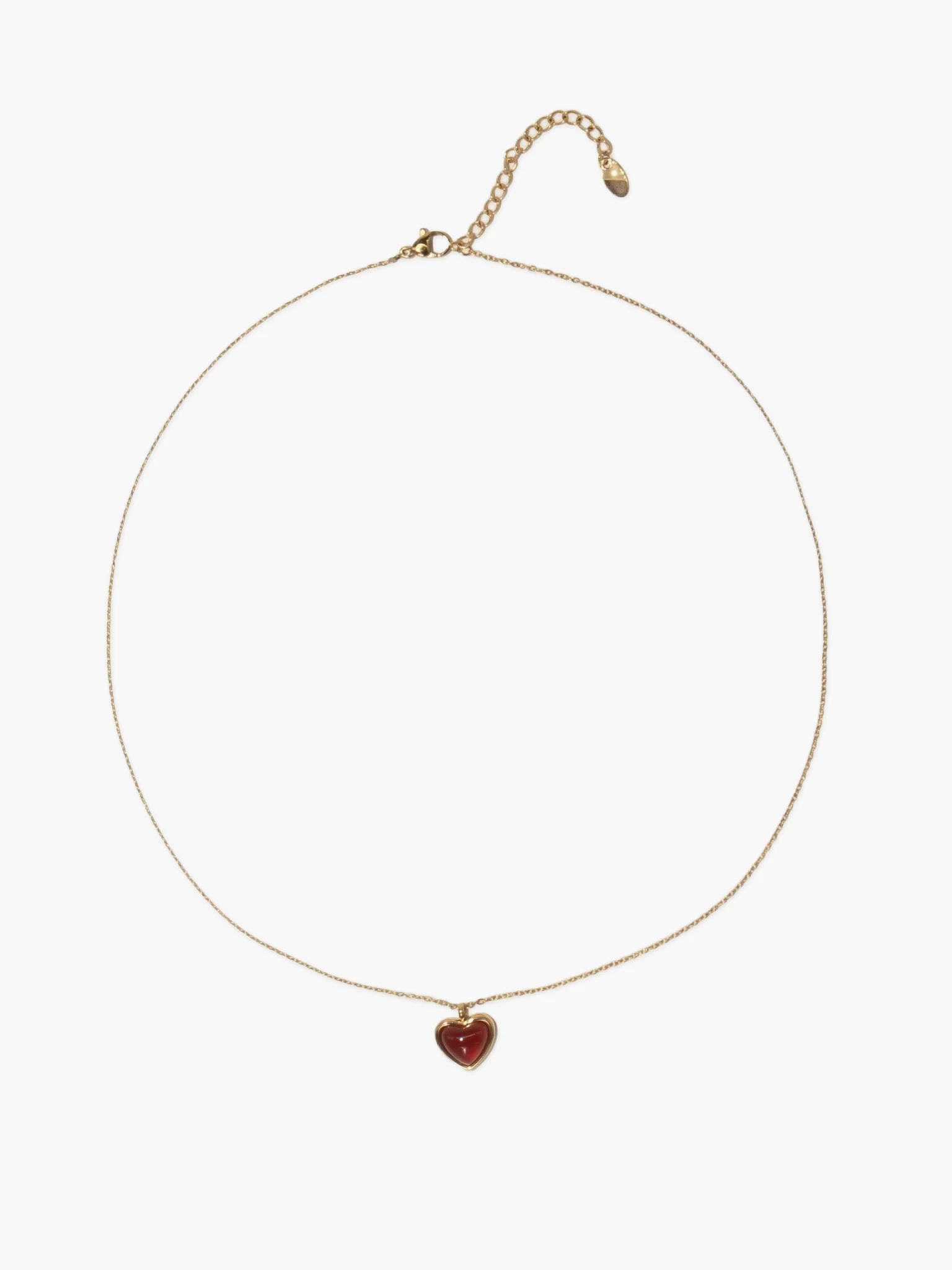 Carnelian Stone Heart Necklace - Image 4