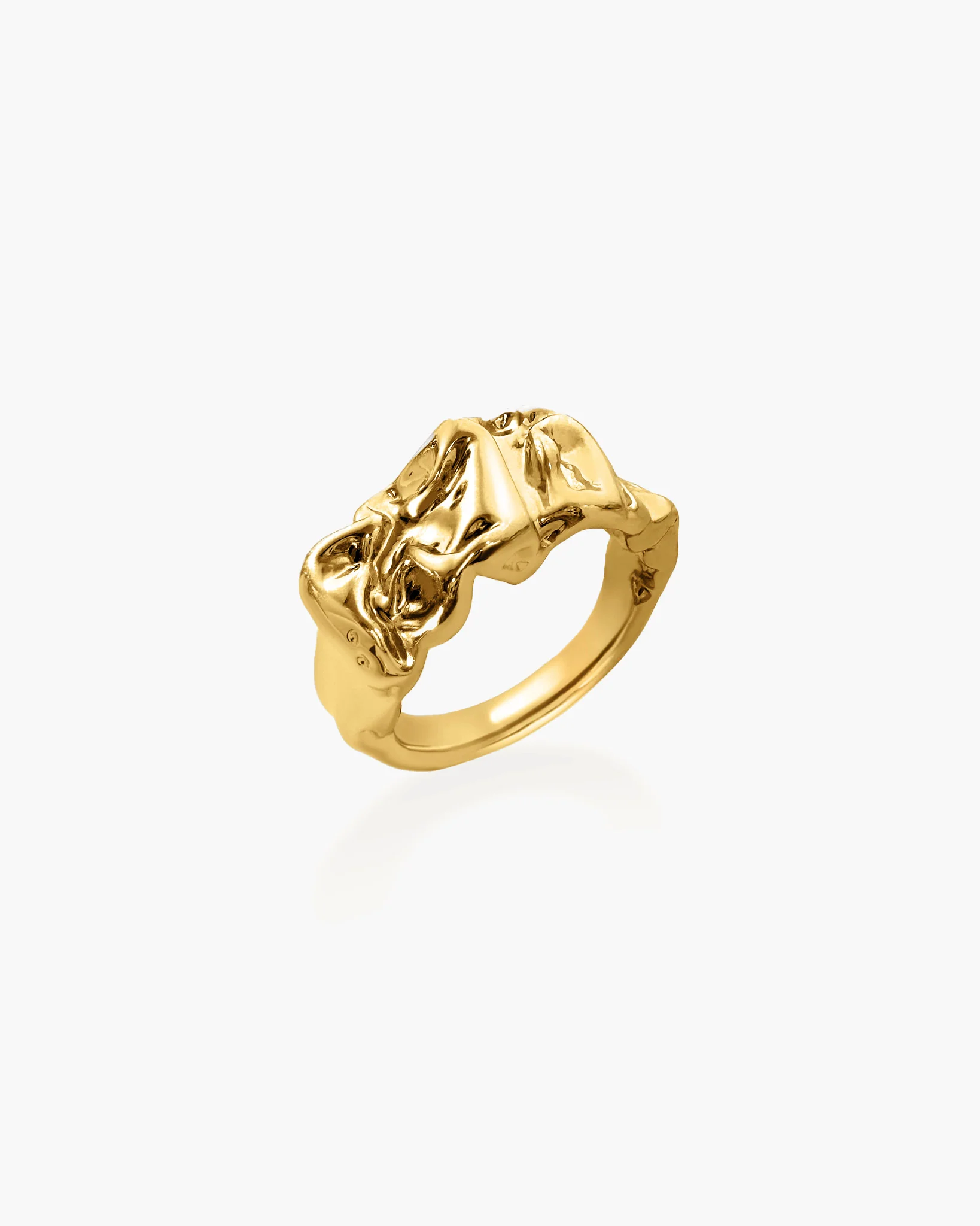 Textured Molten Ring in Gold - Image 3