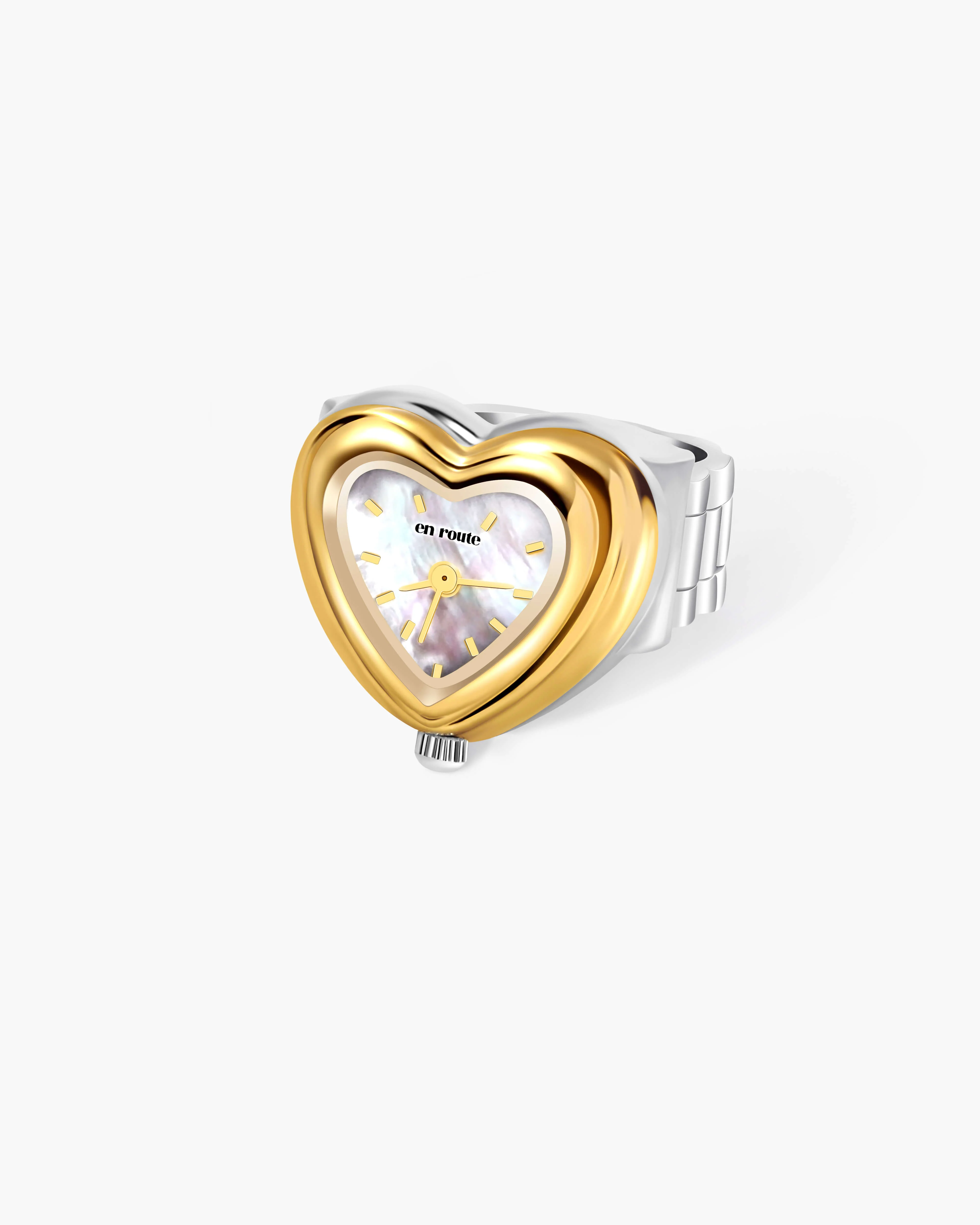 City Heart Watch Ring in Gold - Image 5