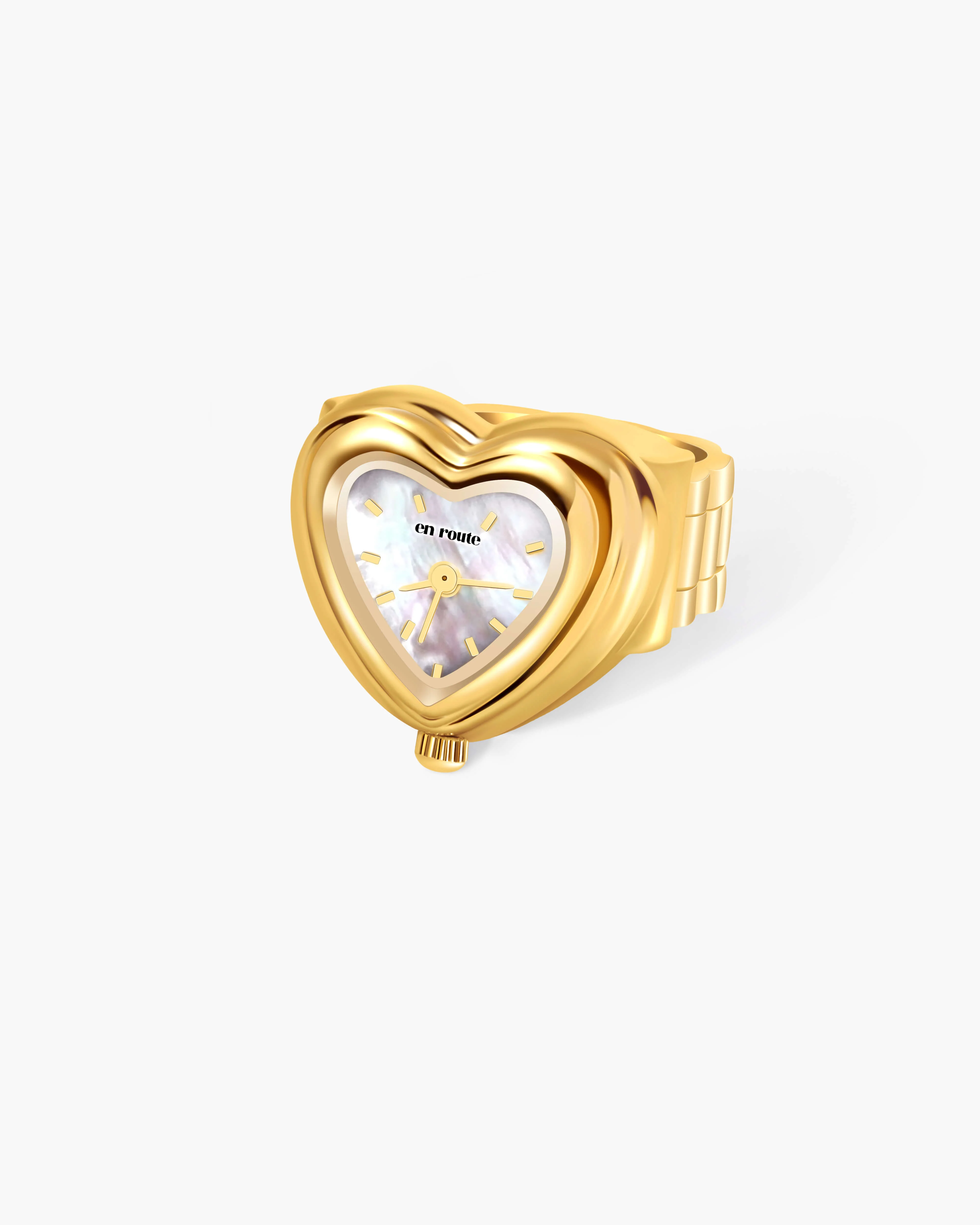 City Heart Watch Ring in Silver - Image 6