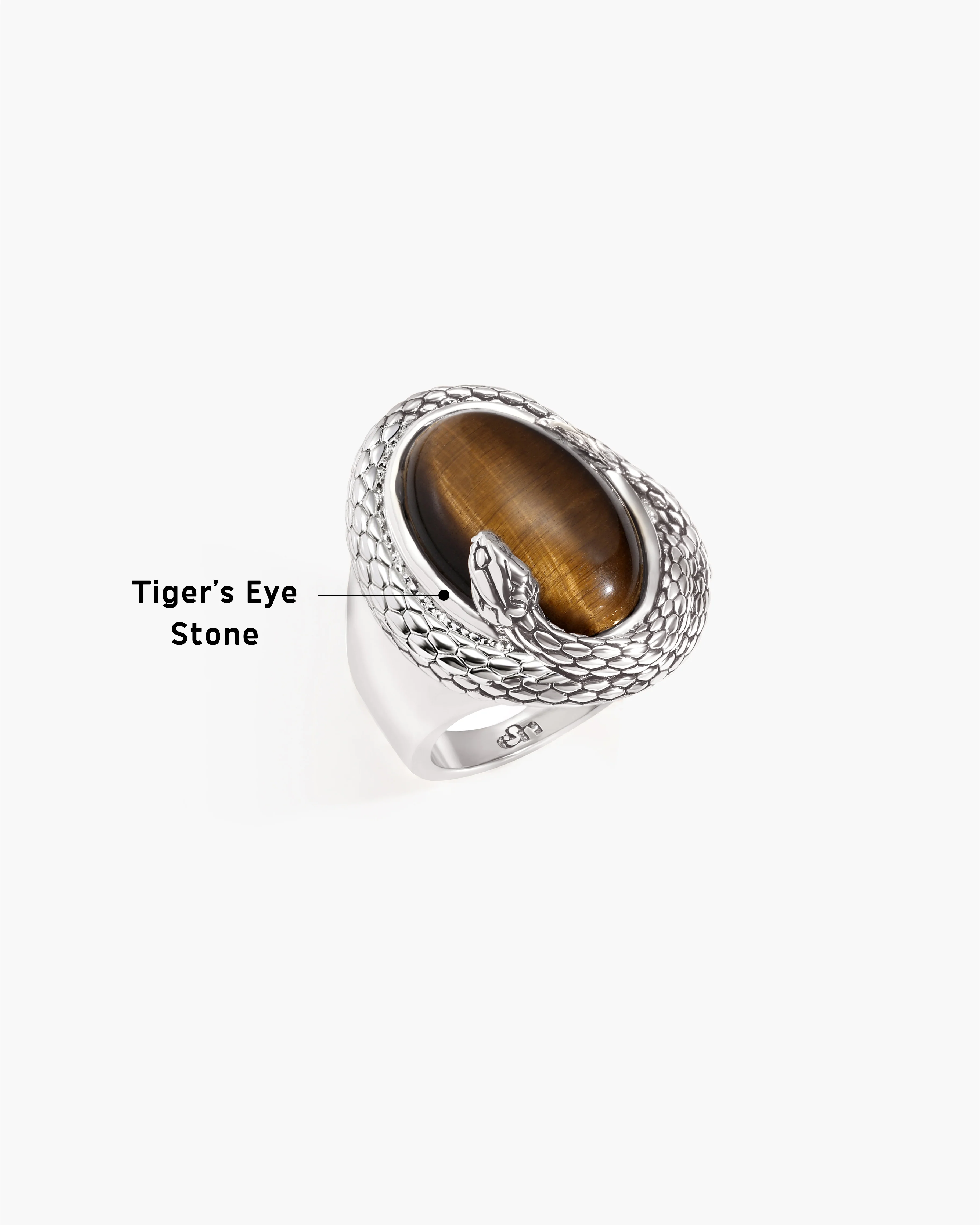 Coil Tiger's Eye Stone Ring - Image 3
