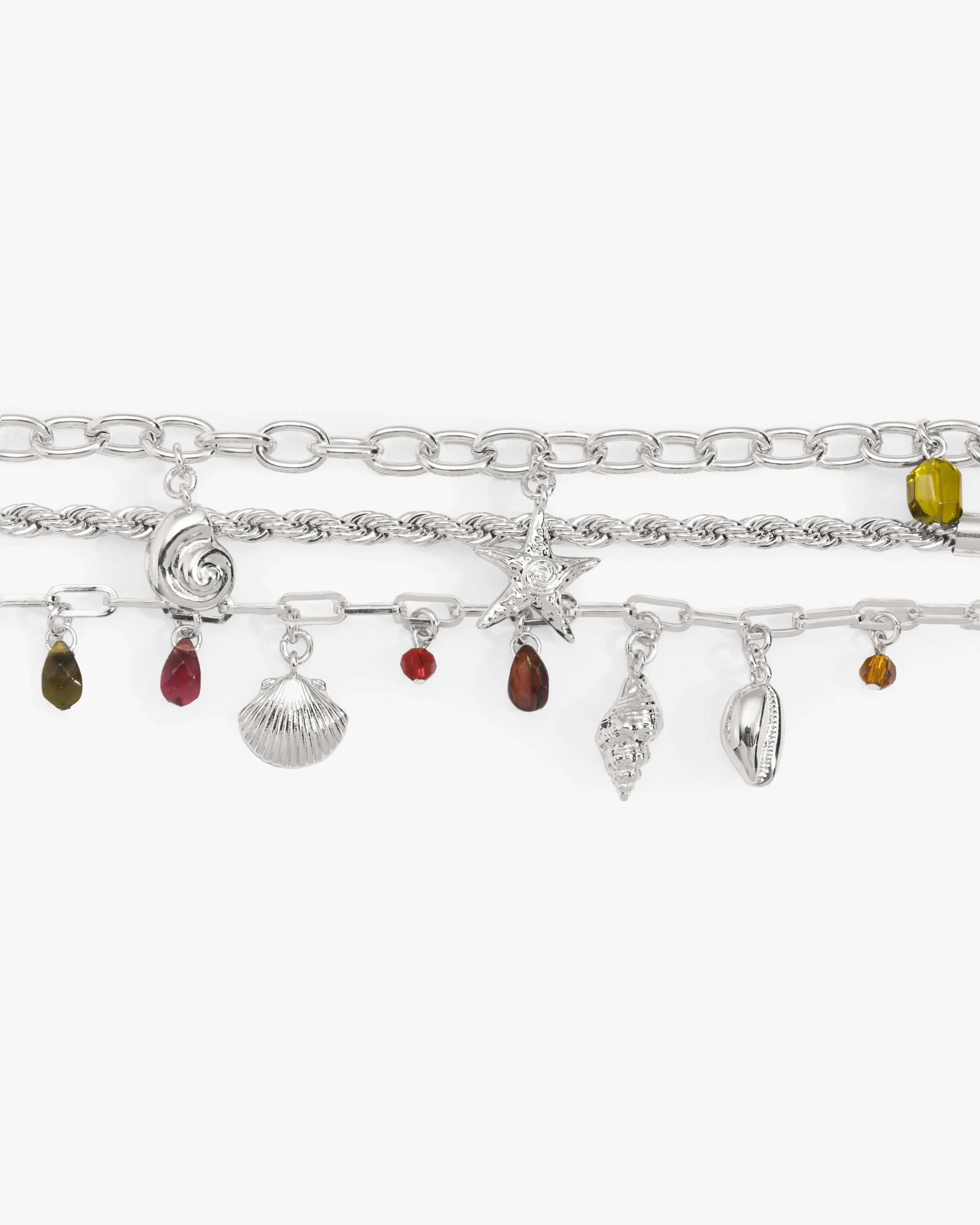 Coral Dancer Charm Bracelet in Silver - Image 3