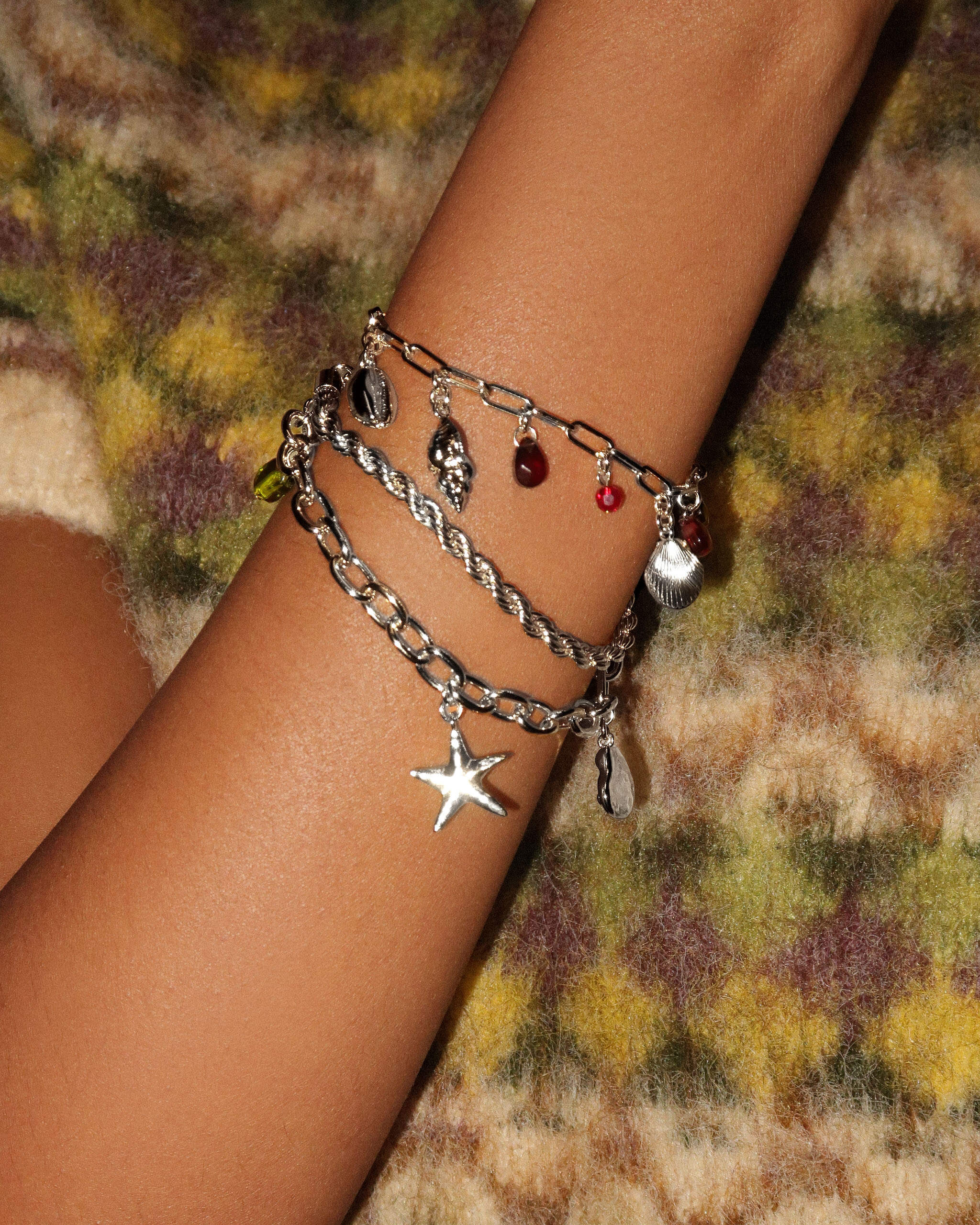Coral Dancer Charm Bracelet in Silver - Image 4