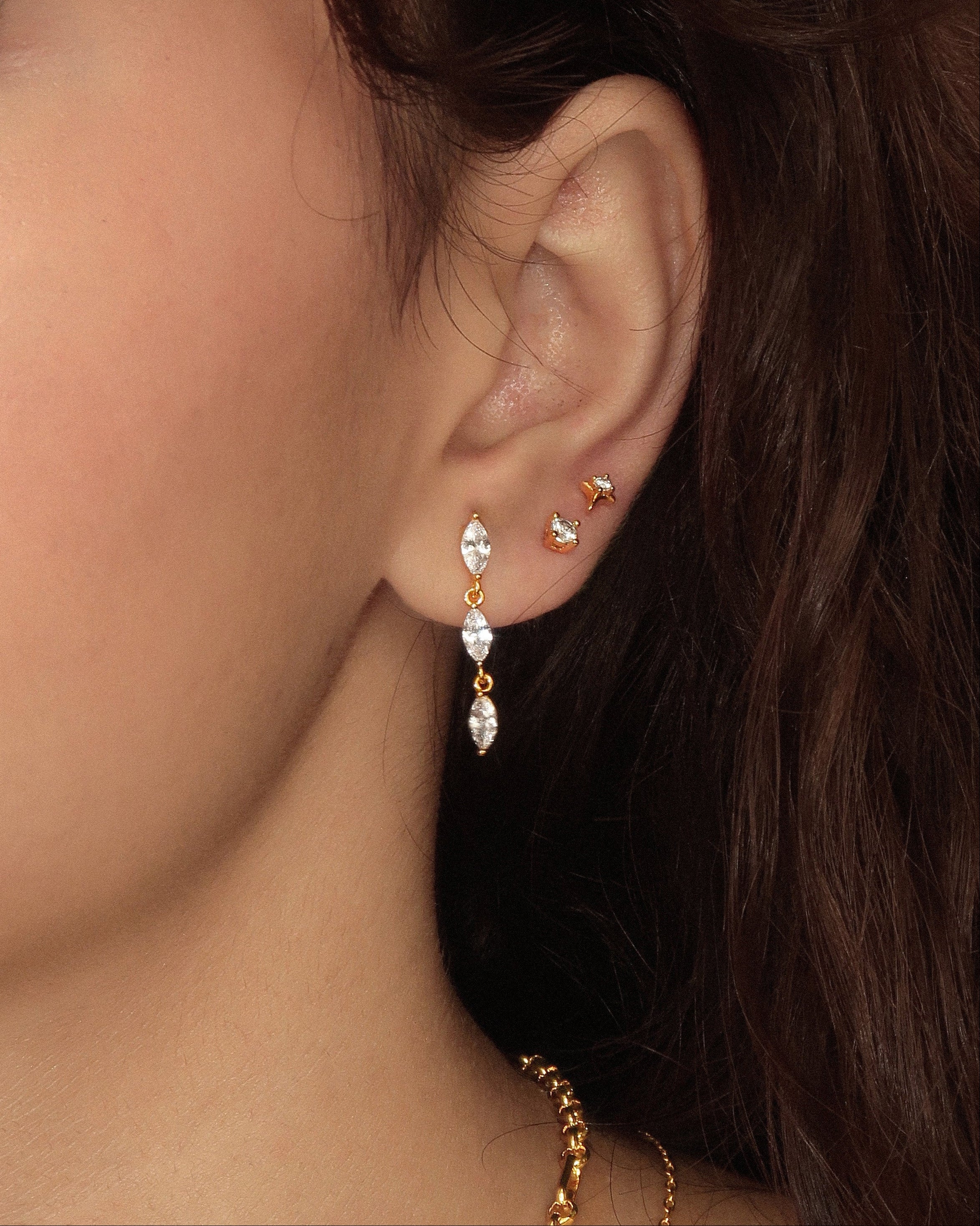 Crystal Marquise Earrings - Image 2