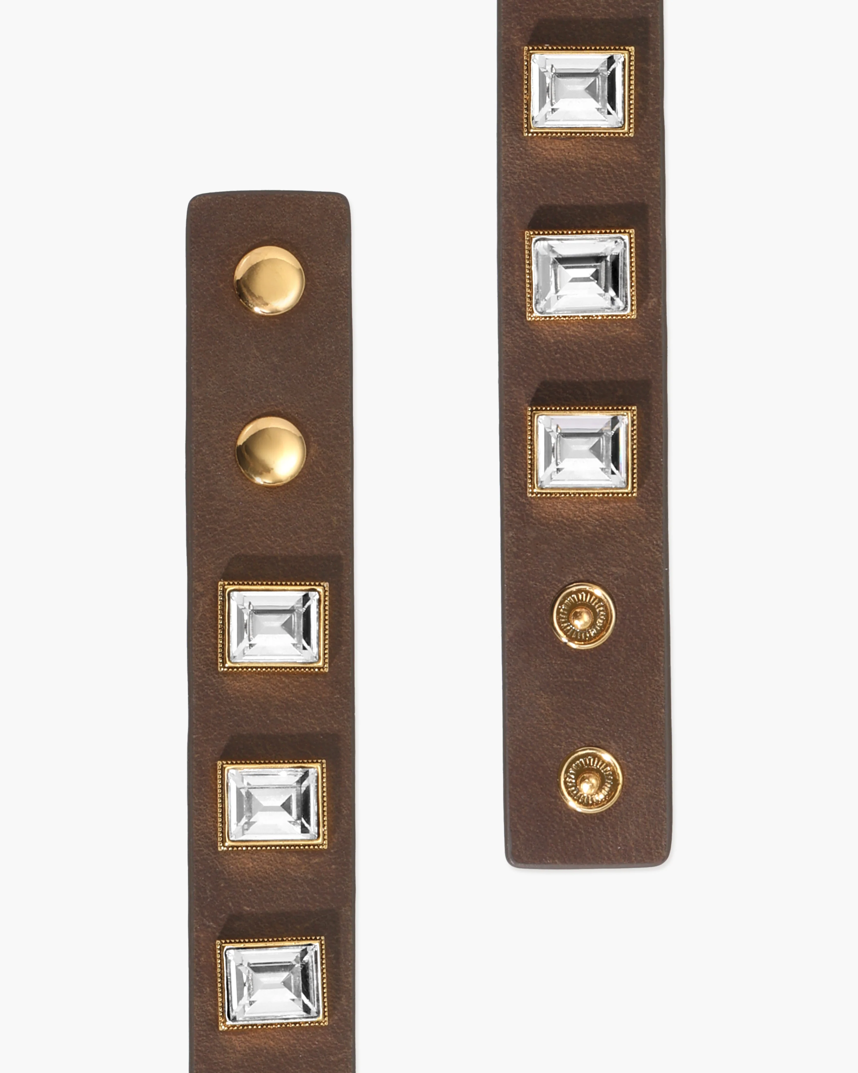 Crystal Studded Leather Wristband - Image 3