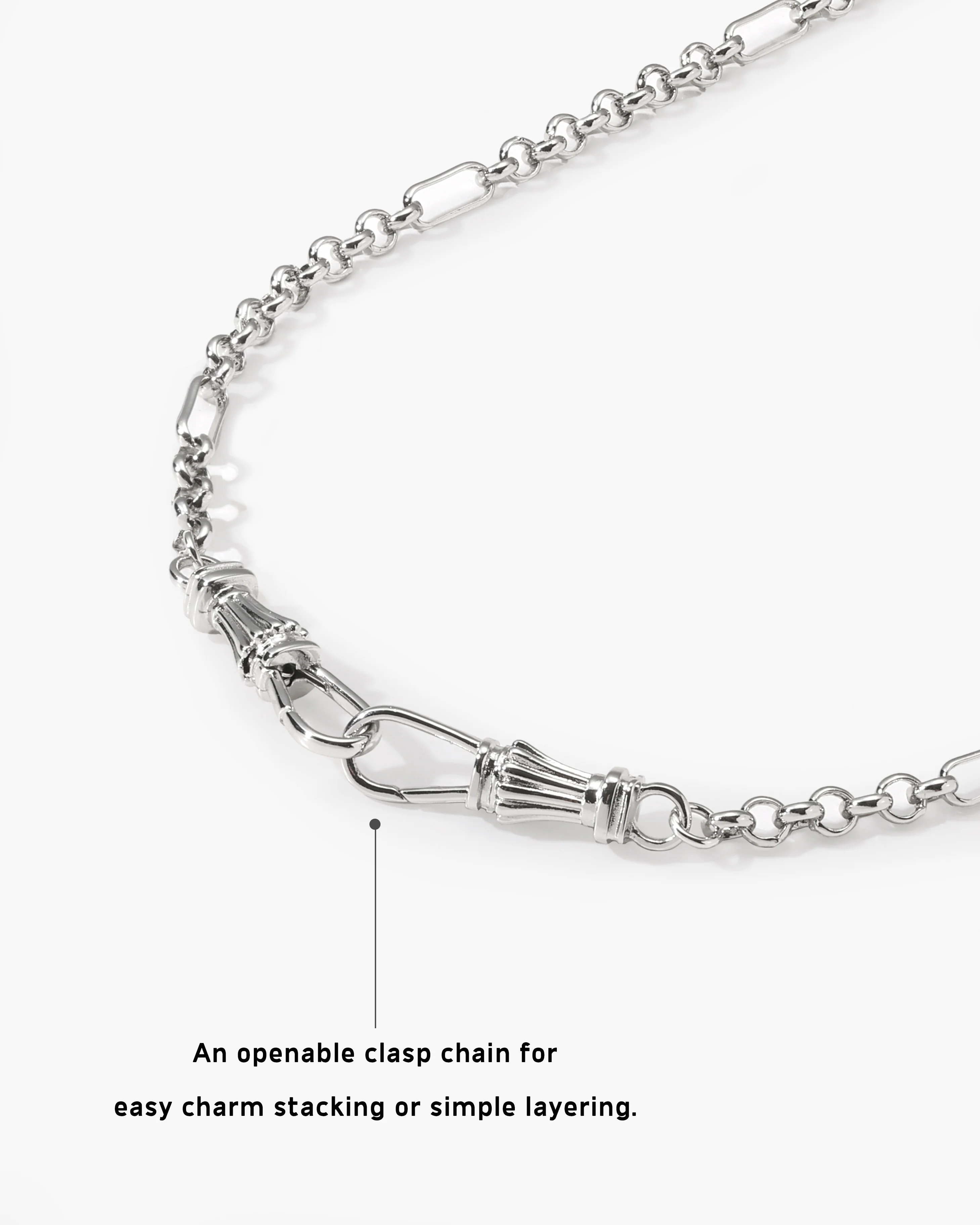 Deco Clasp Chain Necklace - Image 3