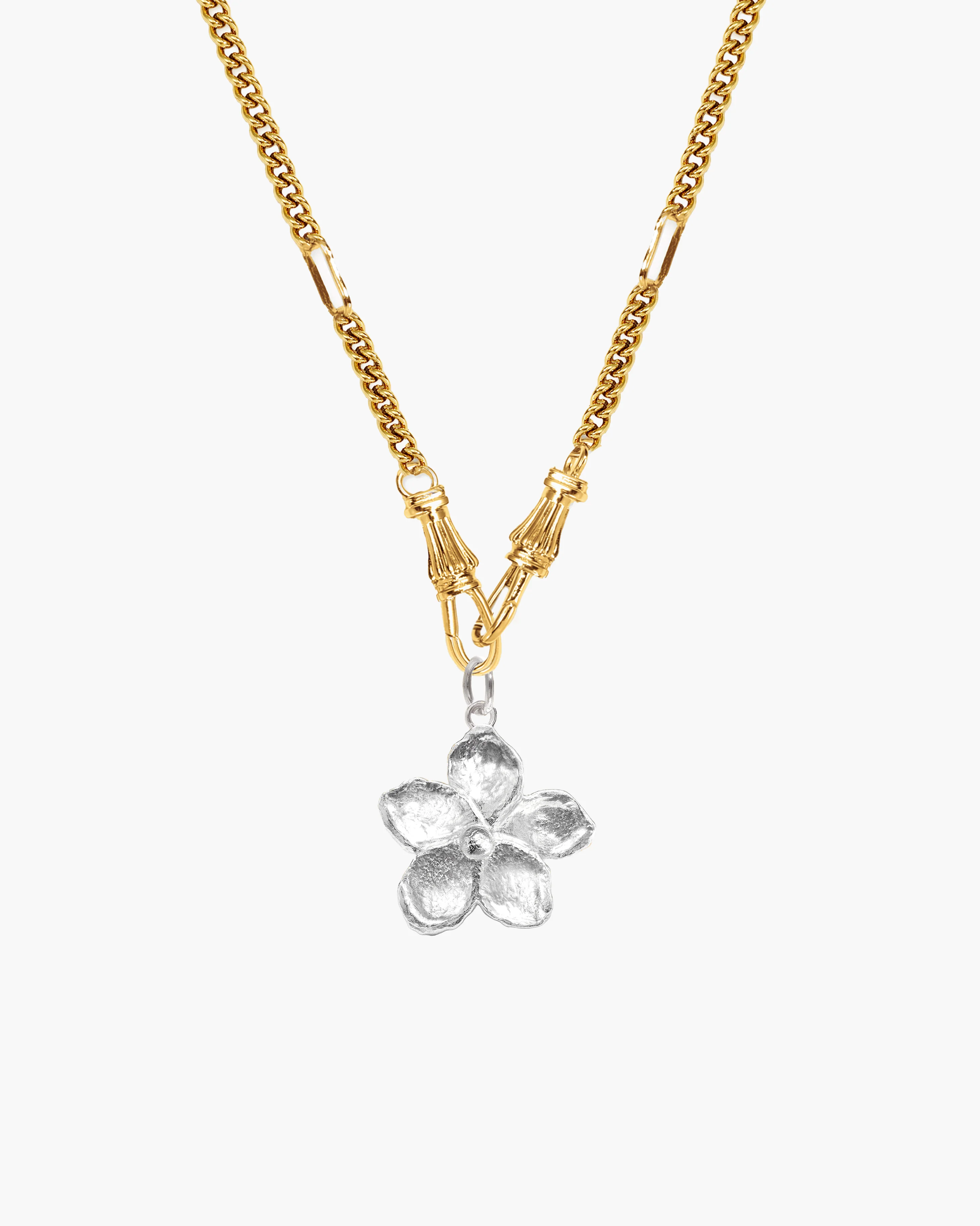 Deco Clasp Chain Necklace in Gold - Image 13