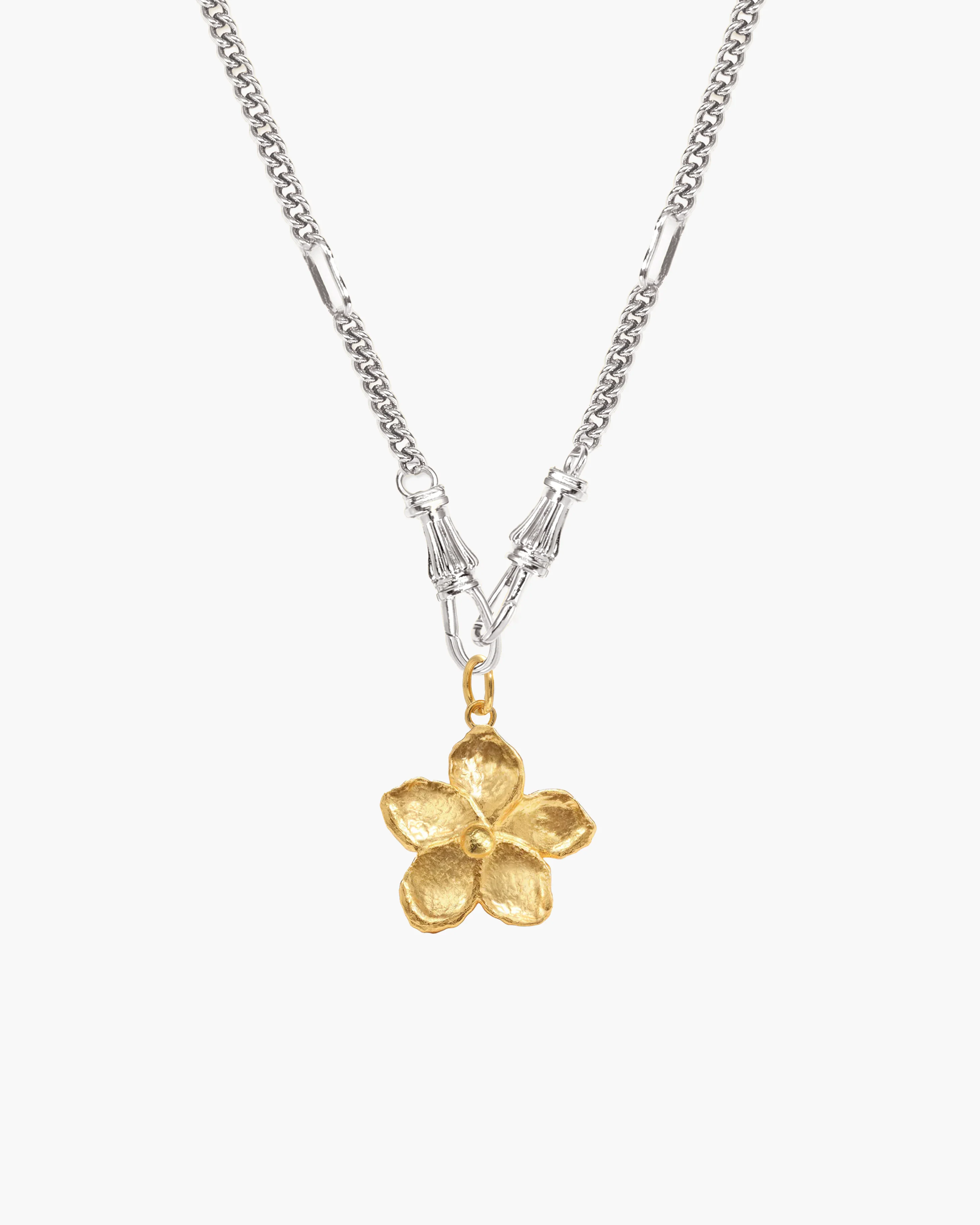 Deco Clasp Chain Necklace in Gold - Image 16