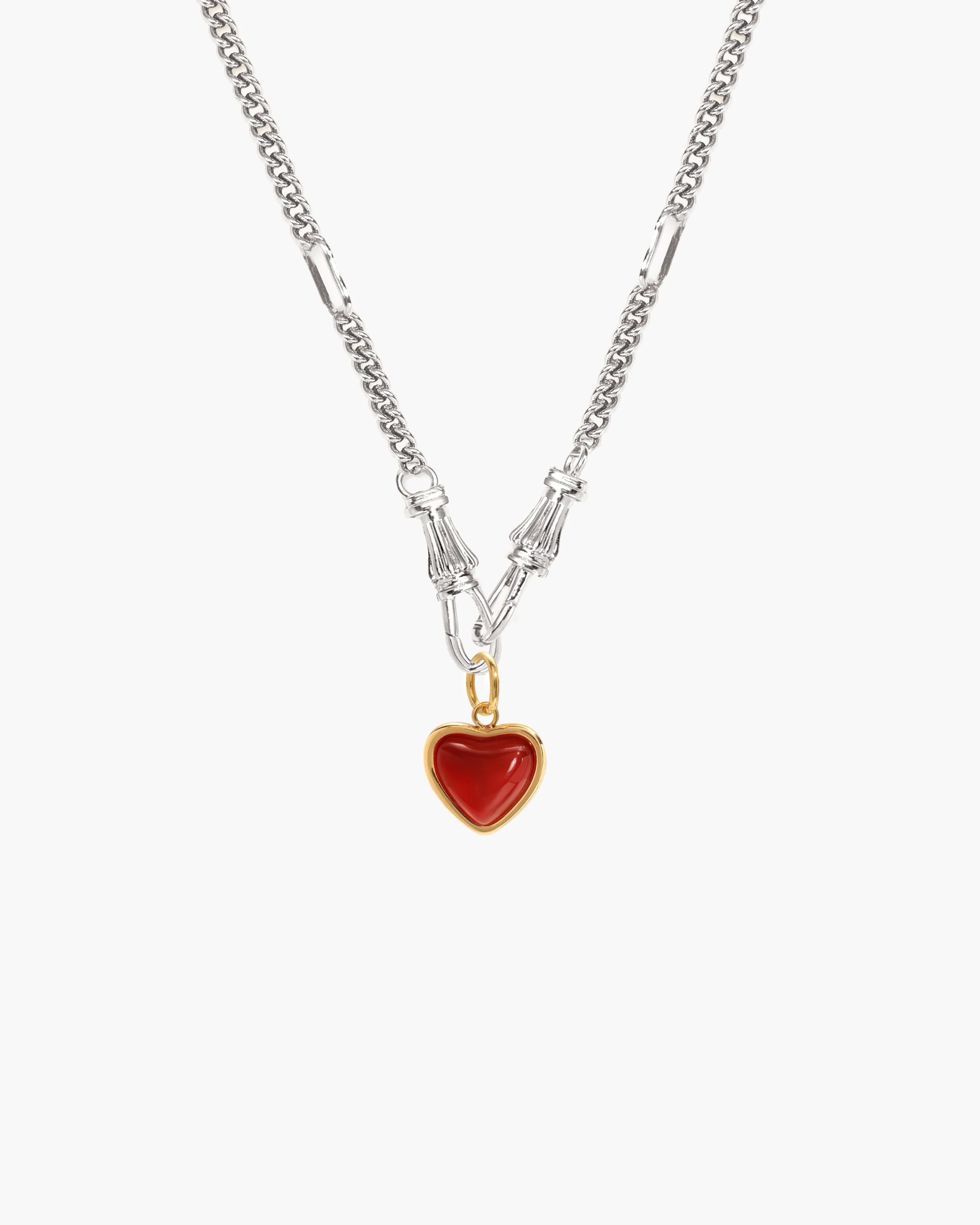 Deco Clasp Chain Necklace in Gold - Image 19