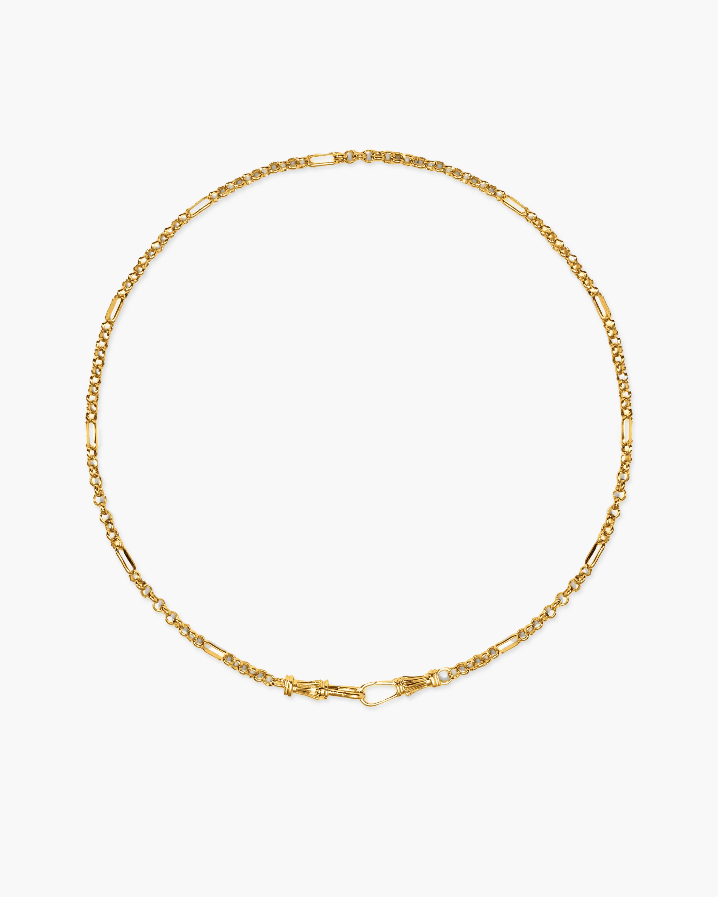 Deco Clasp Chain Necklace in Gold - Image 6
