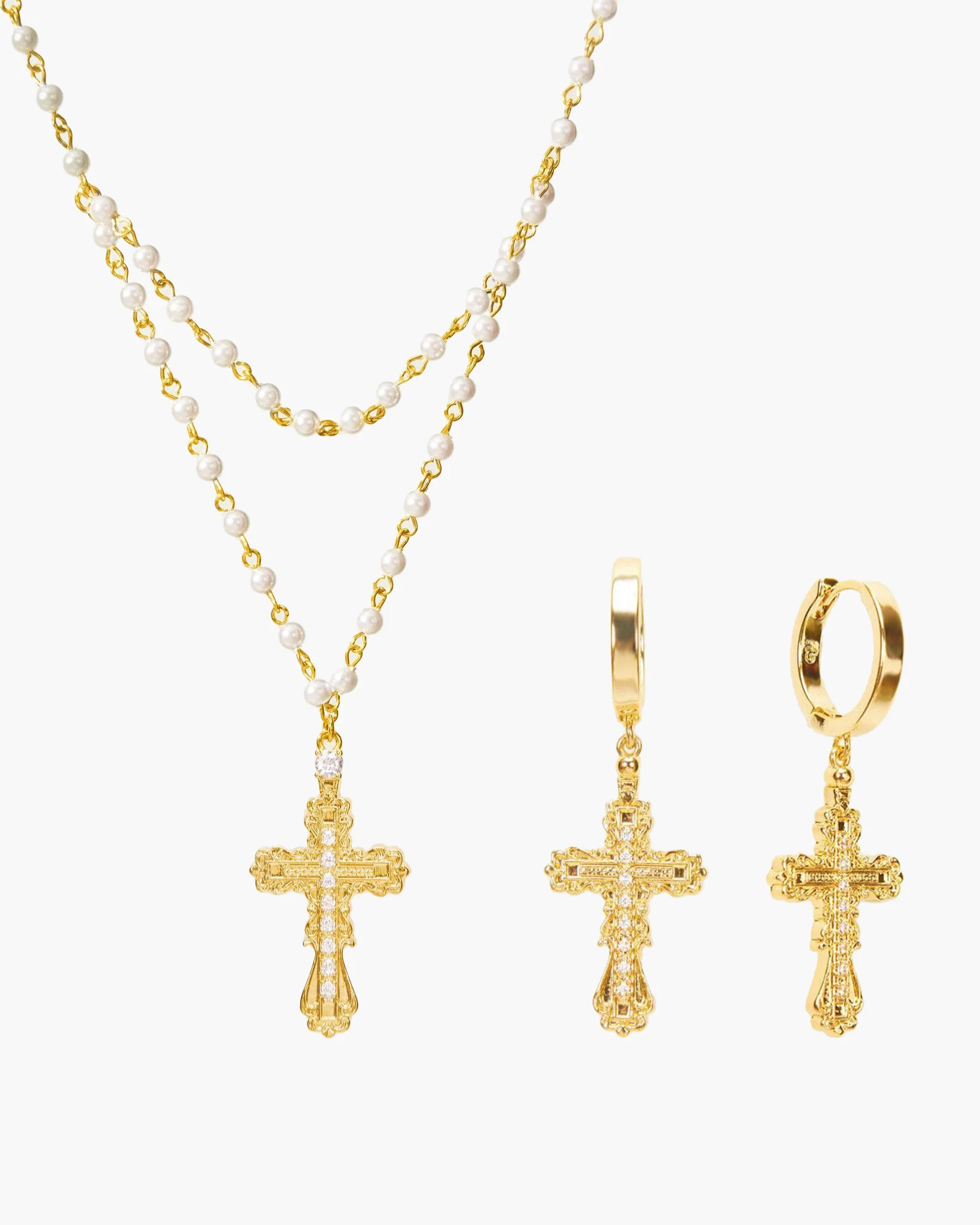 Everette Cross Set in Silver - Image 3