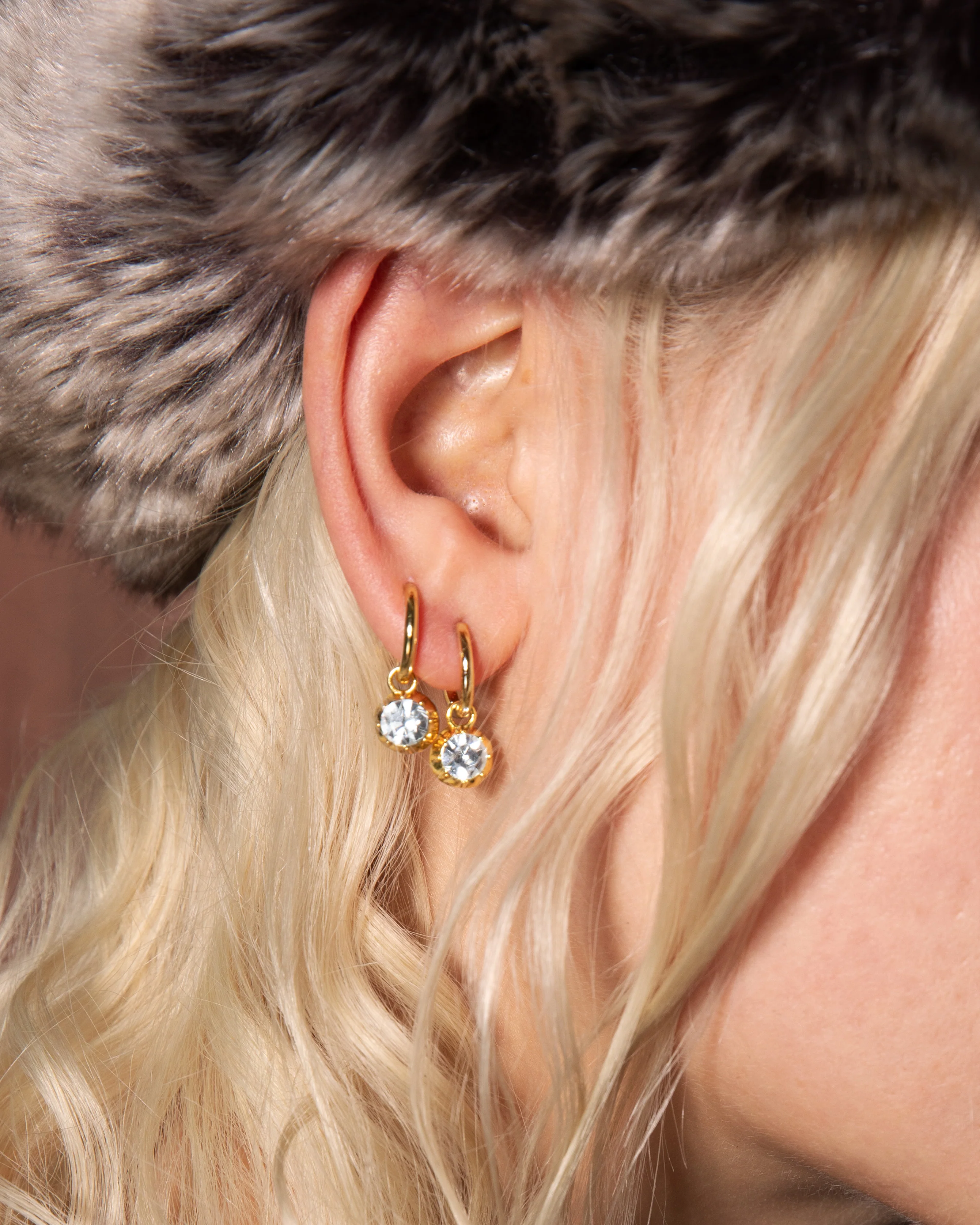 Georgian Detachable Hoop Earrings in Gold - Image 2