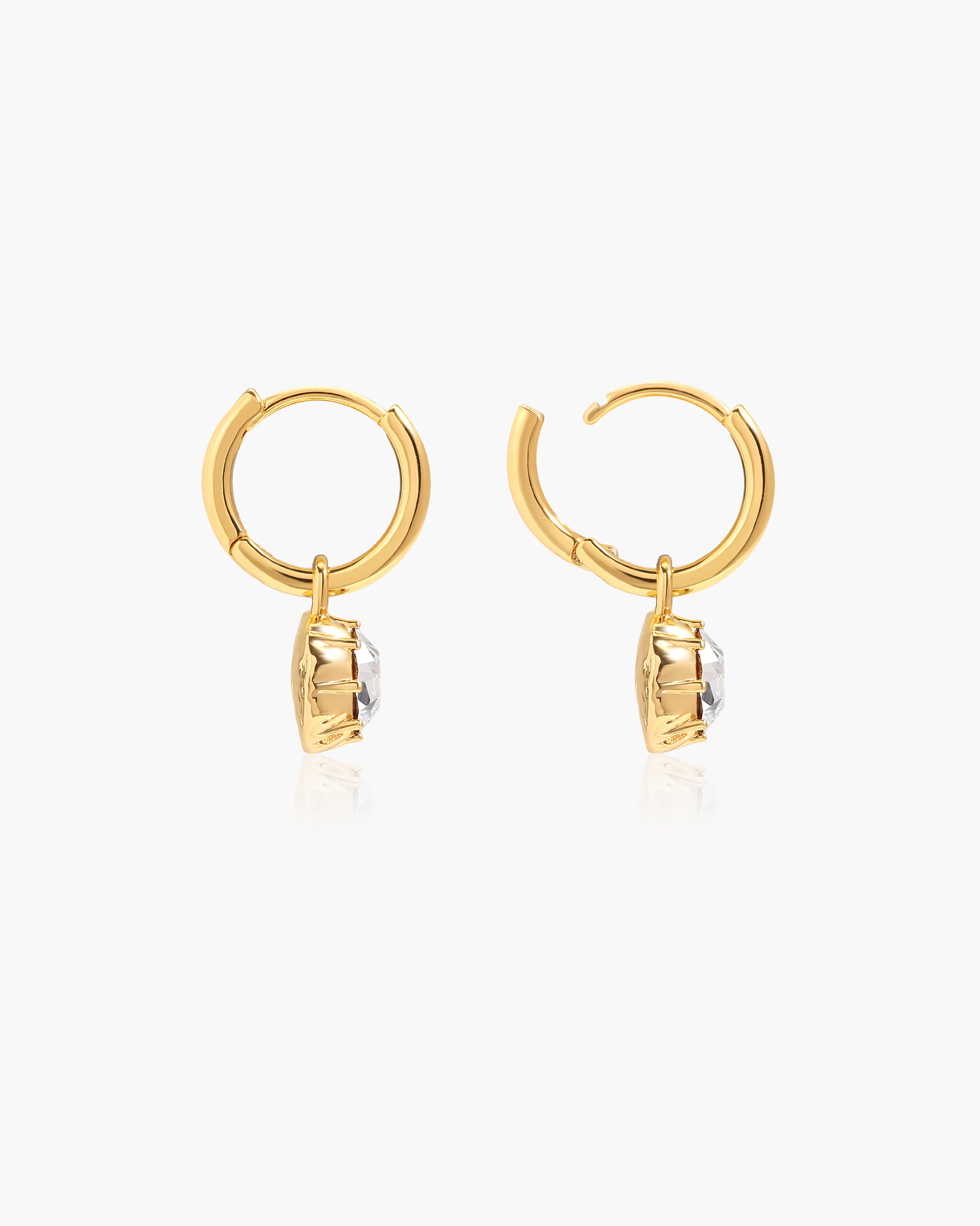 Georgian Detachable Hoop Earrings in Gold - Image 3