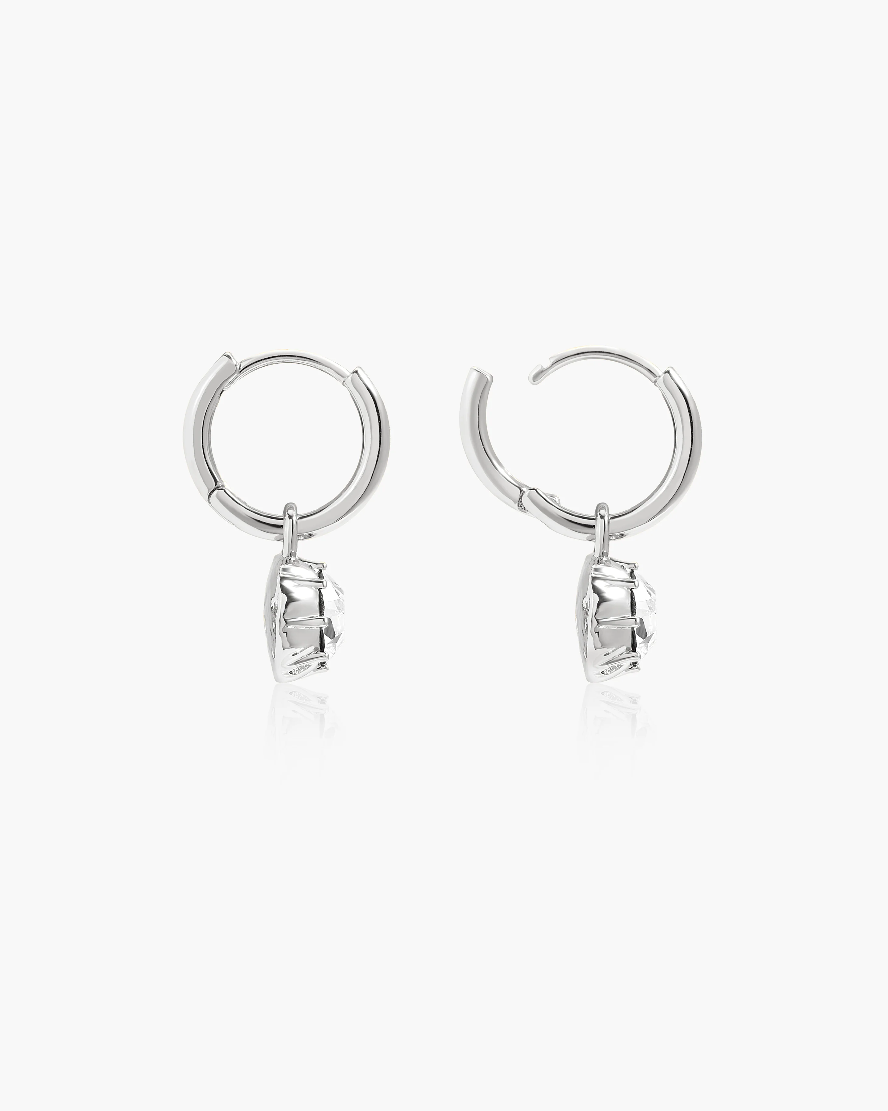 Georgian Detachable Hoop Earrings in Silver - Image 3