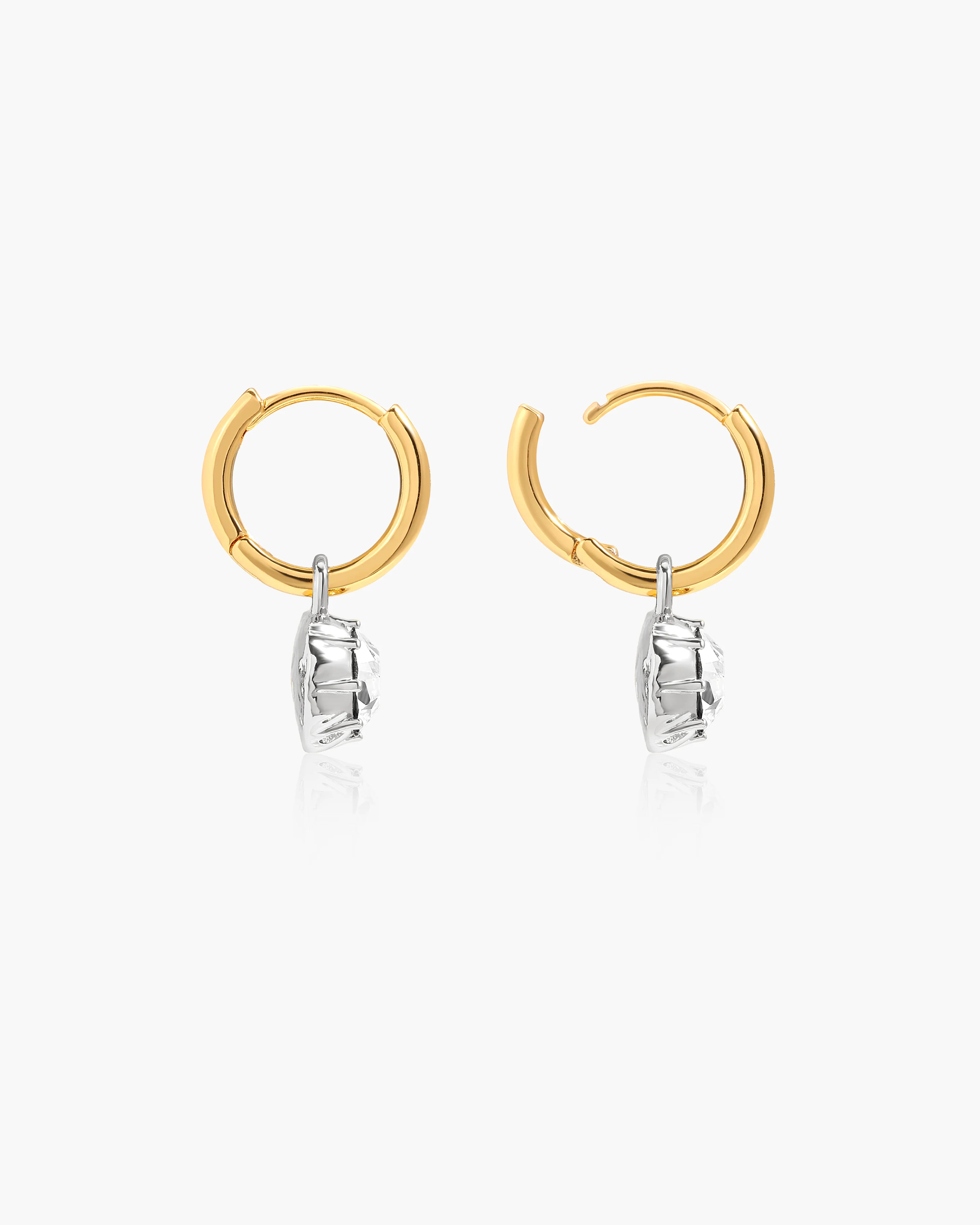 Georgian Detachable Two-tone Hoop Earrings - Image 3