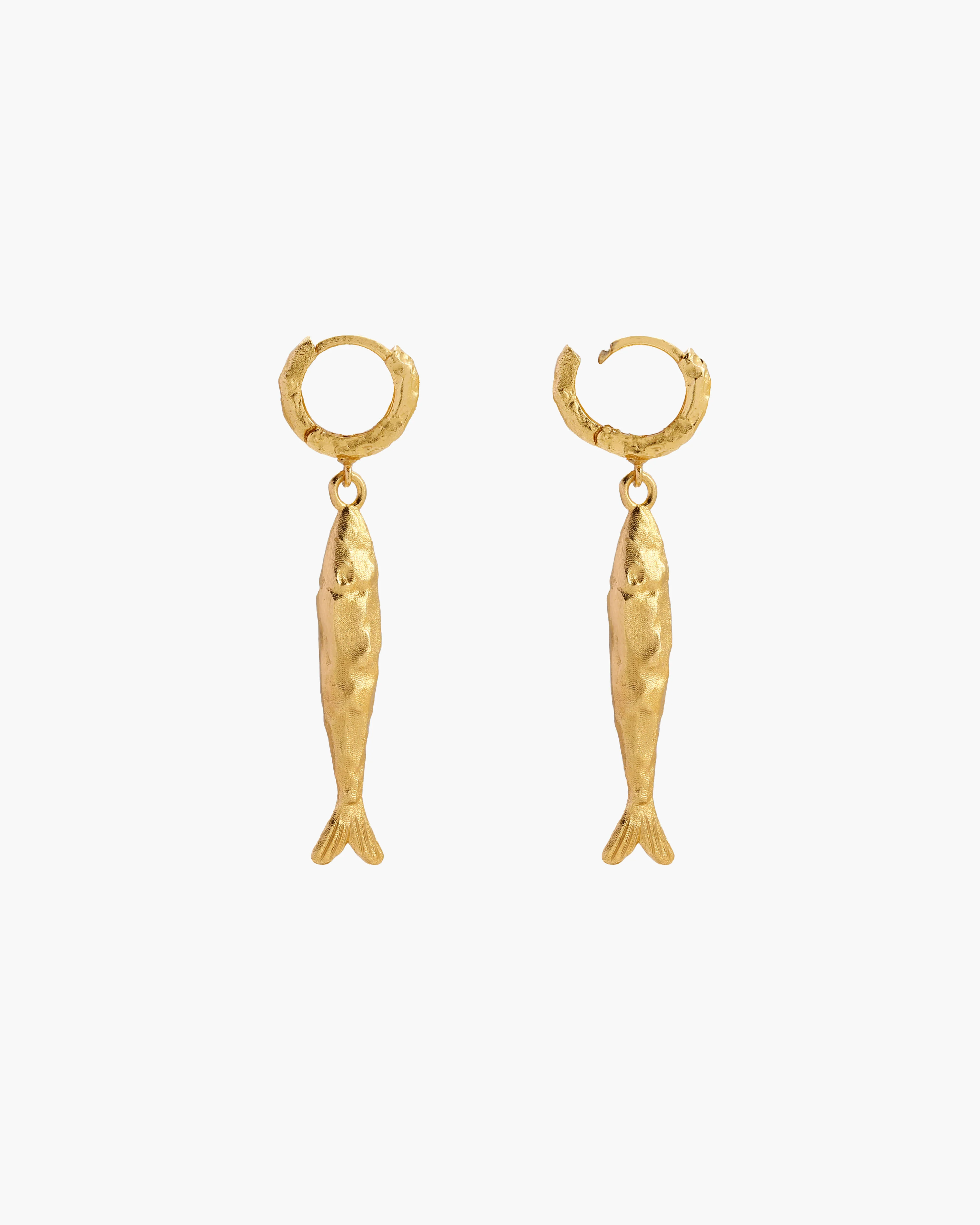 Gold Anchovy Earrings - Image 3