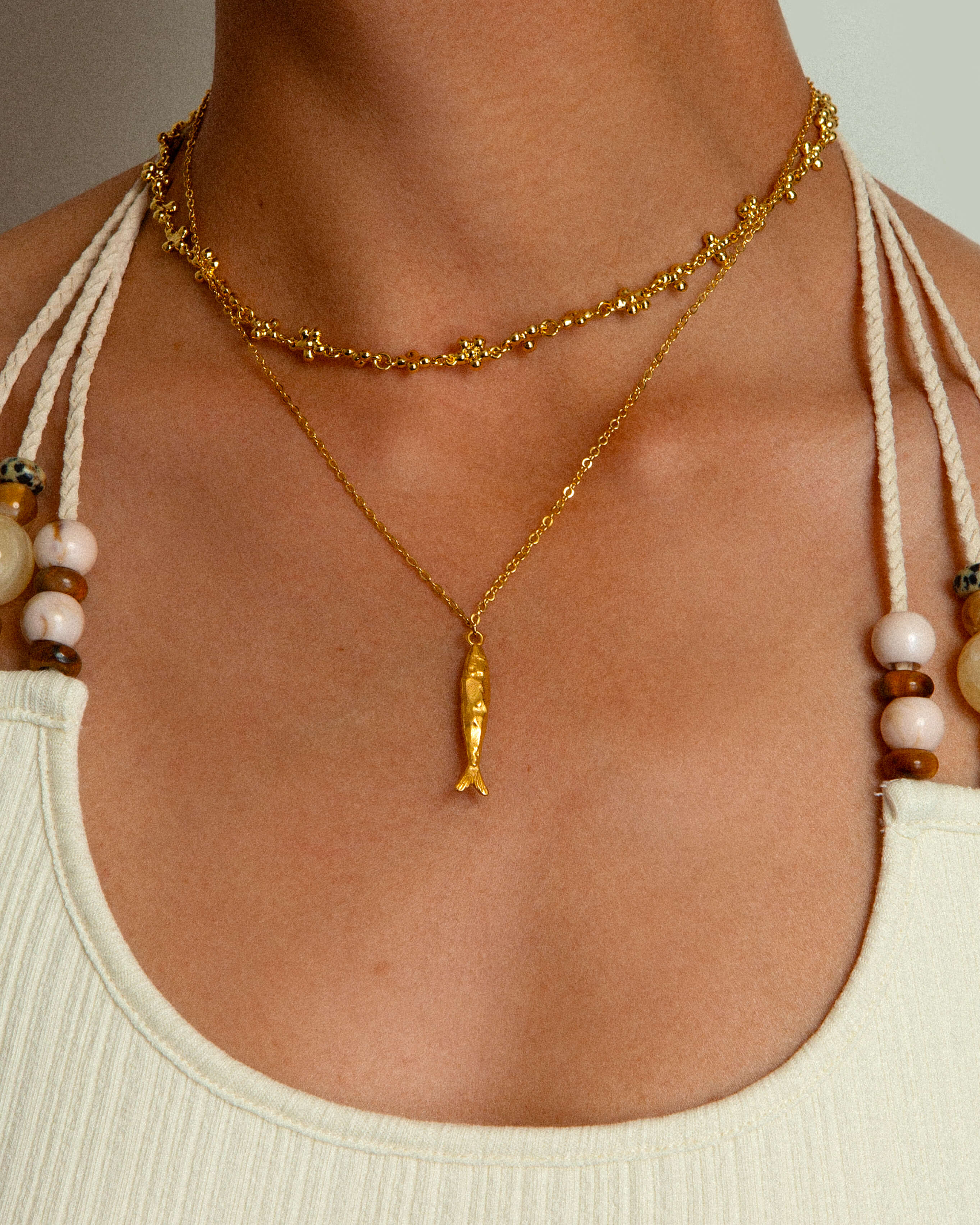 Gold Anchovy Necklace - Image 4