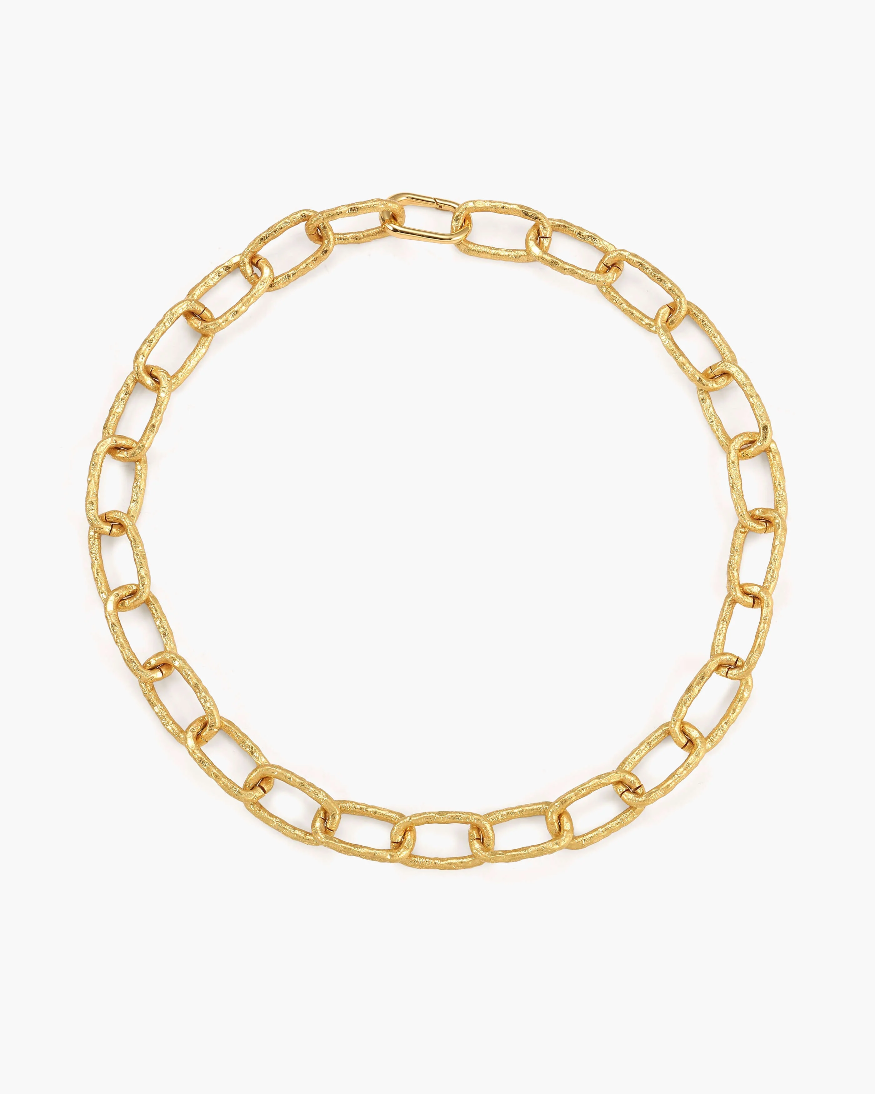 Chunky Textured Chain Necklace - Image 4