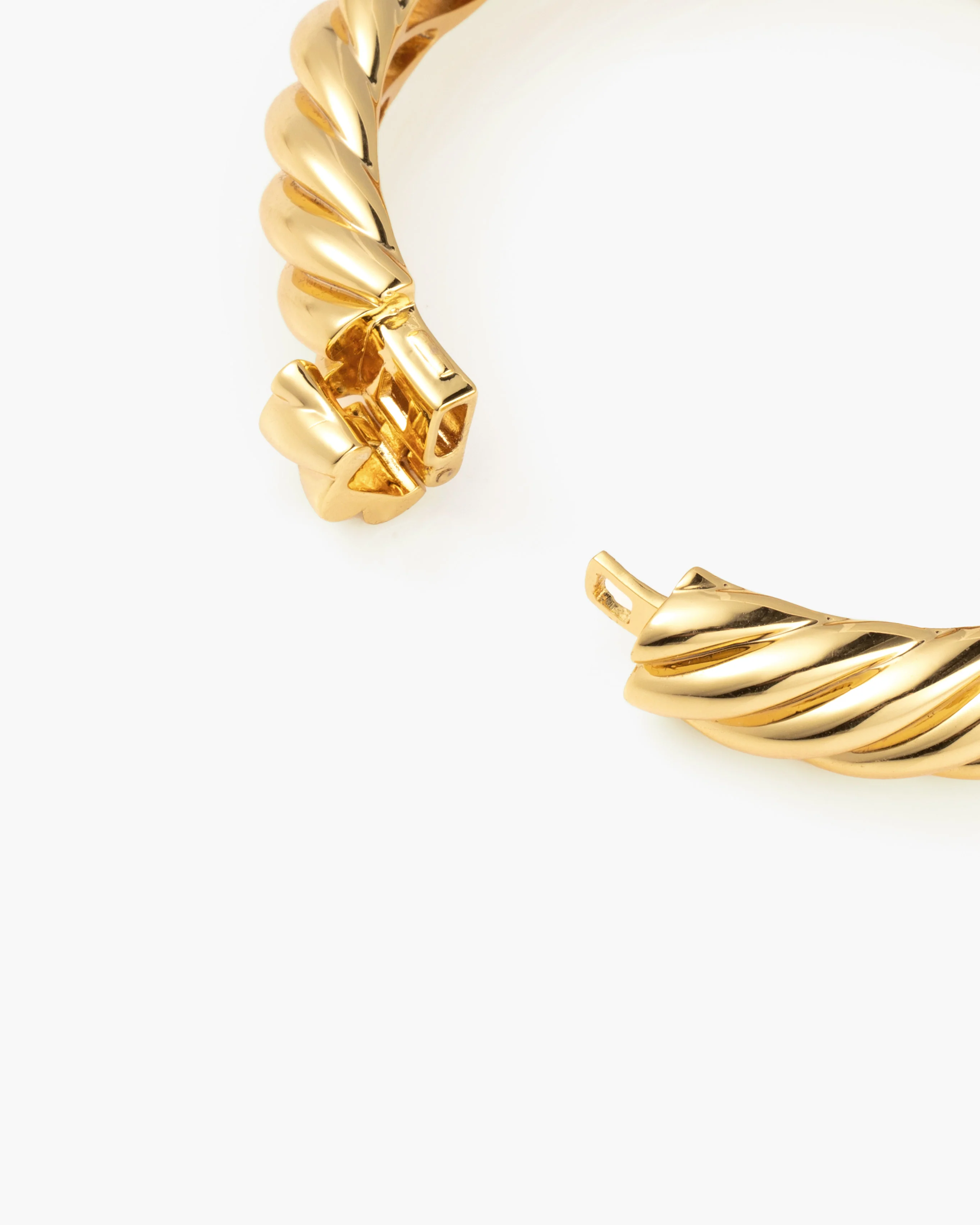 Gold Chunky Braided Bangle - Image 3