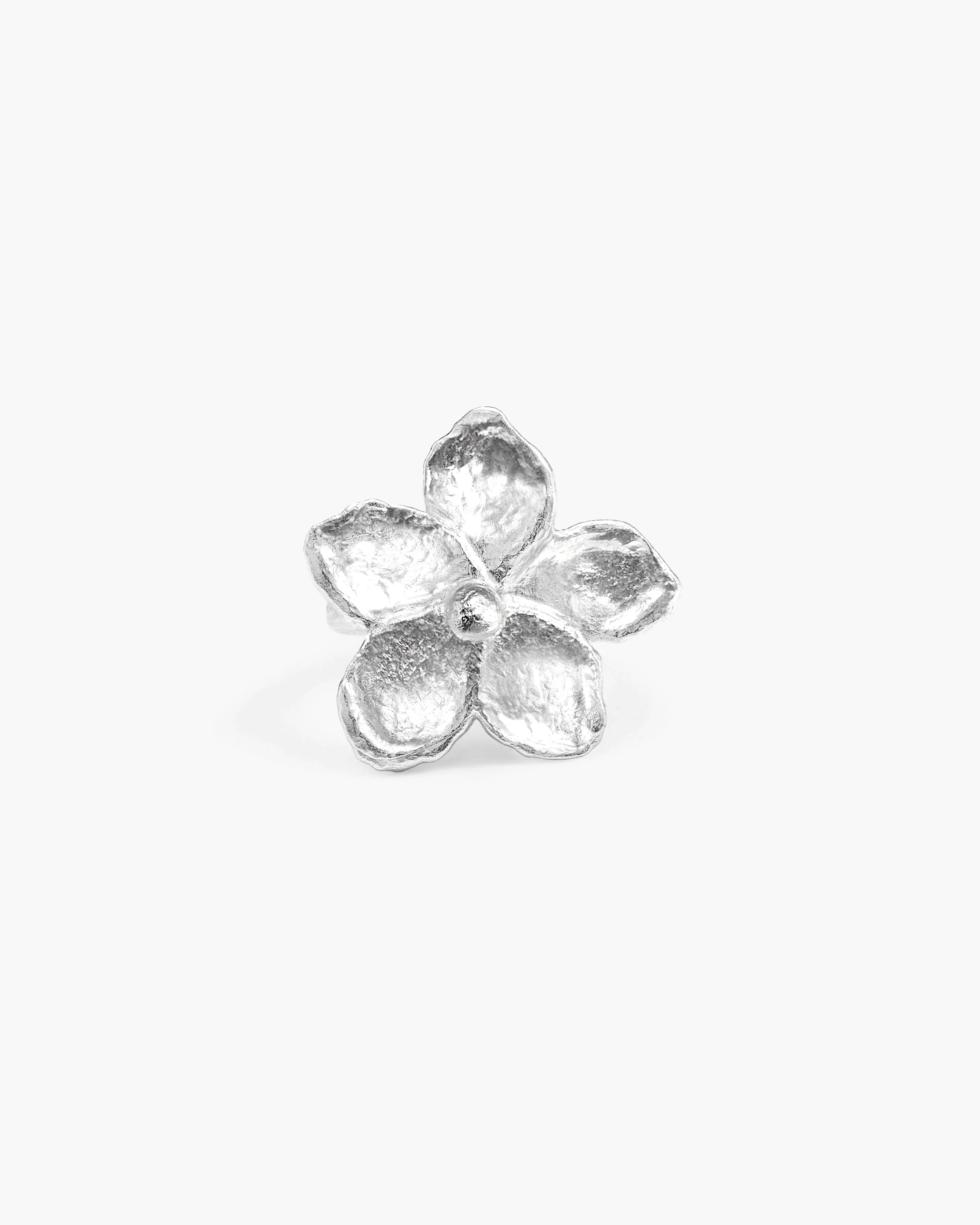 Gold Textured Floral Ring - Image 4