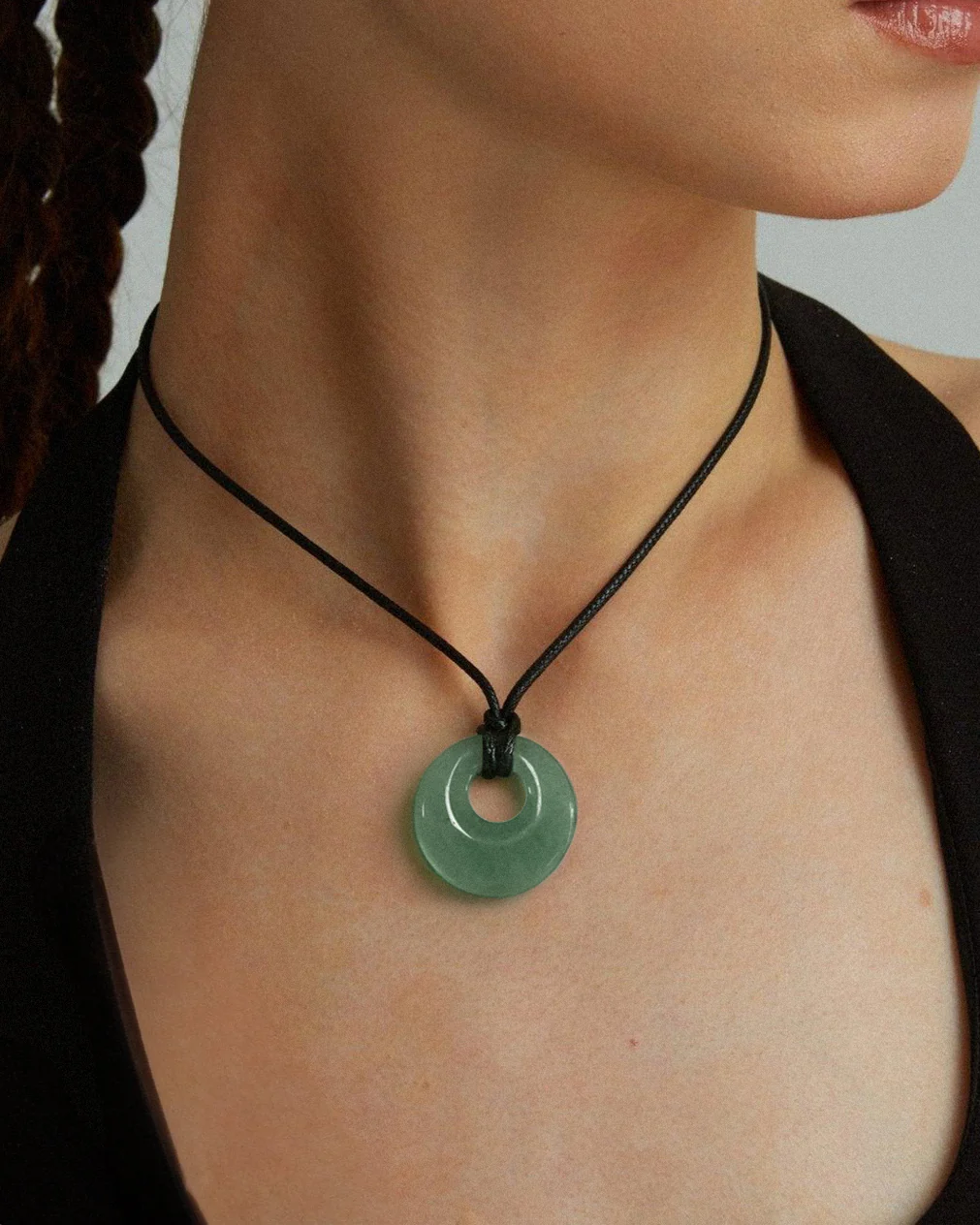 Green Aventurine Cord Necklace - Image 2
