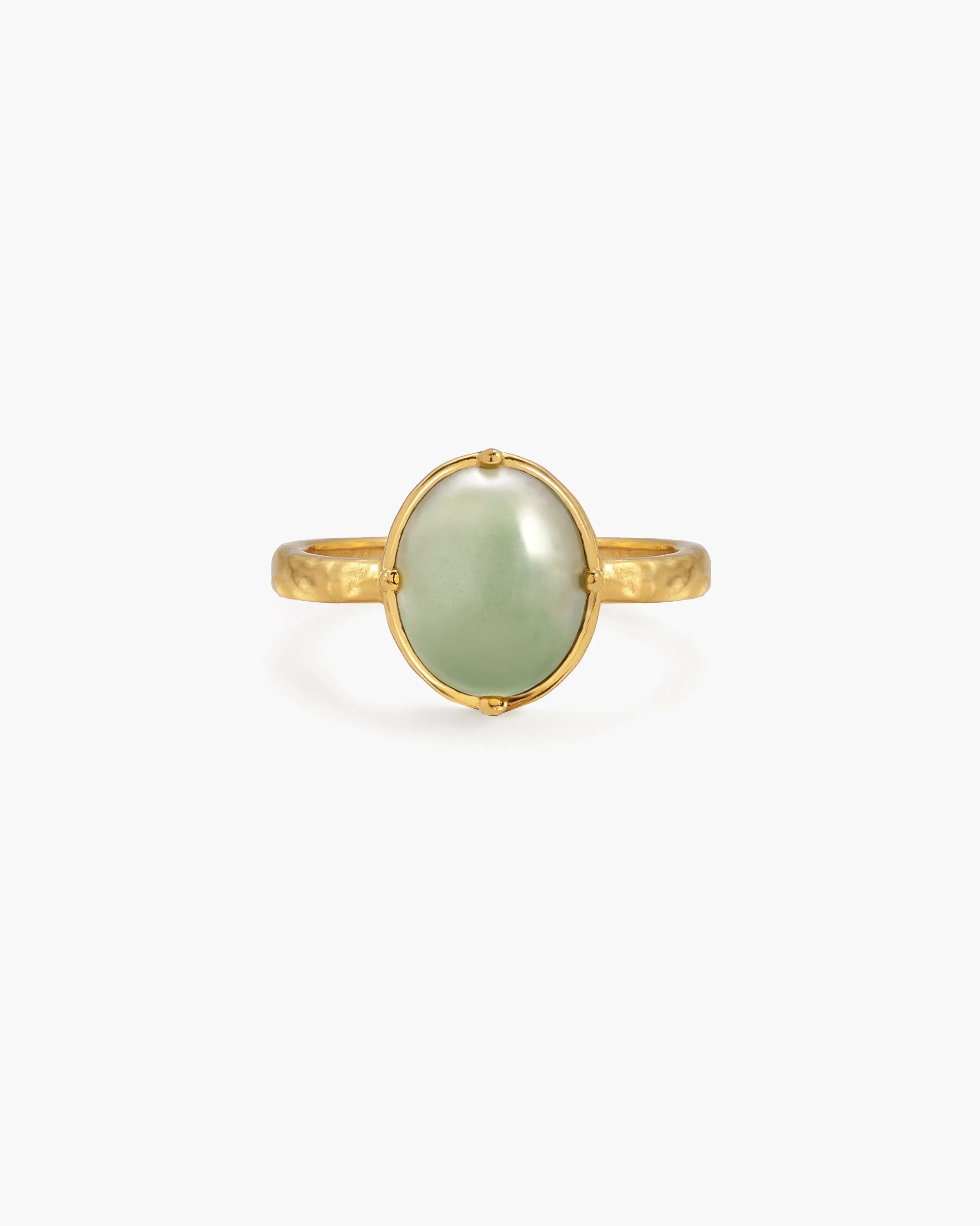 Green Aventurine Ring in Silver - Image 5