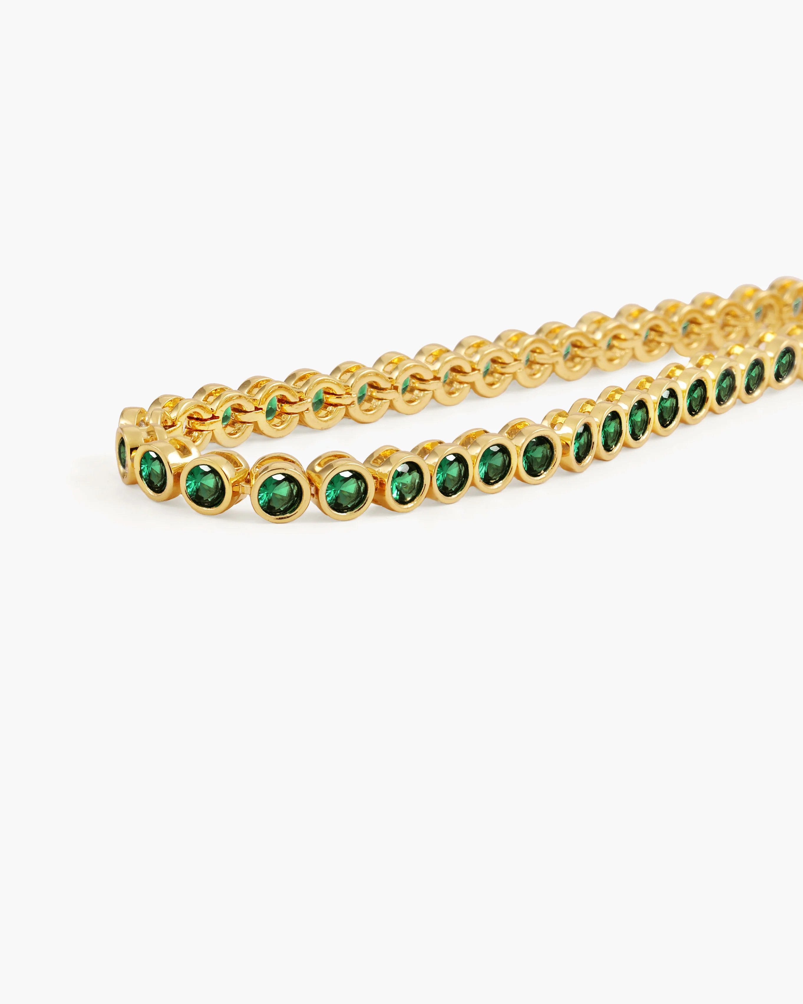 Emerald Tennis Bracelet in Gold - Image 3