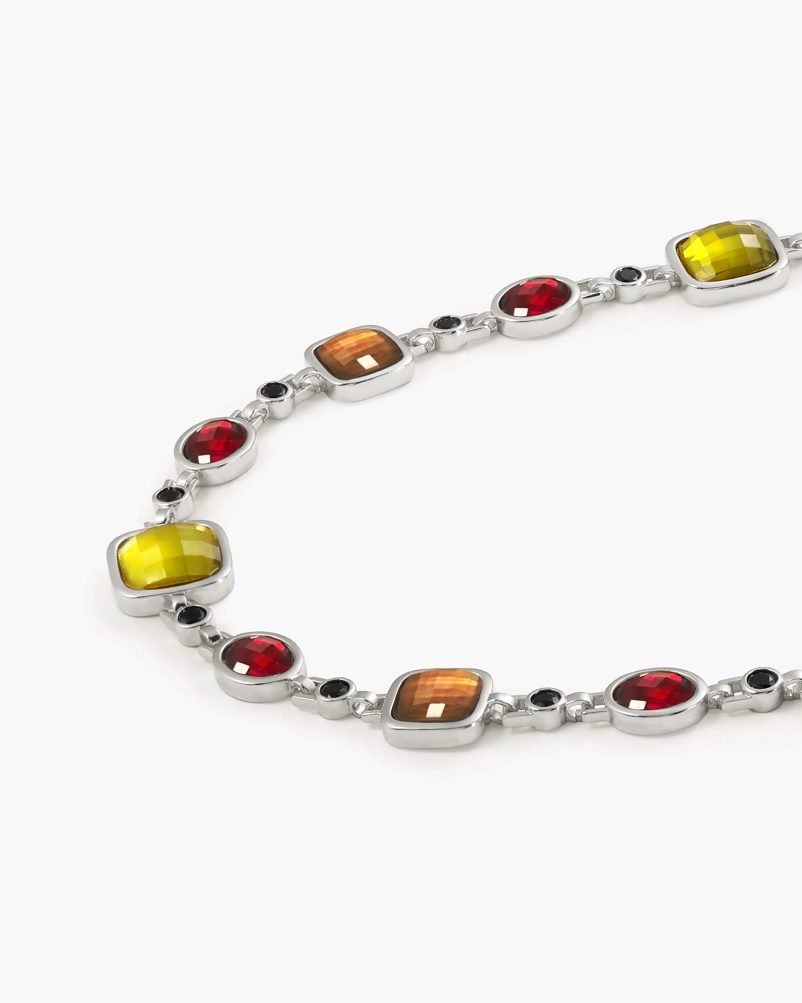 Harmonia Multicolored Necklace in Silver - Image 3