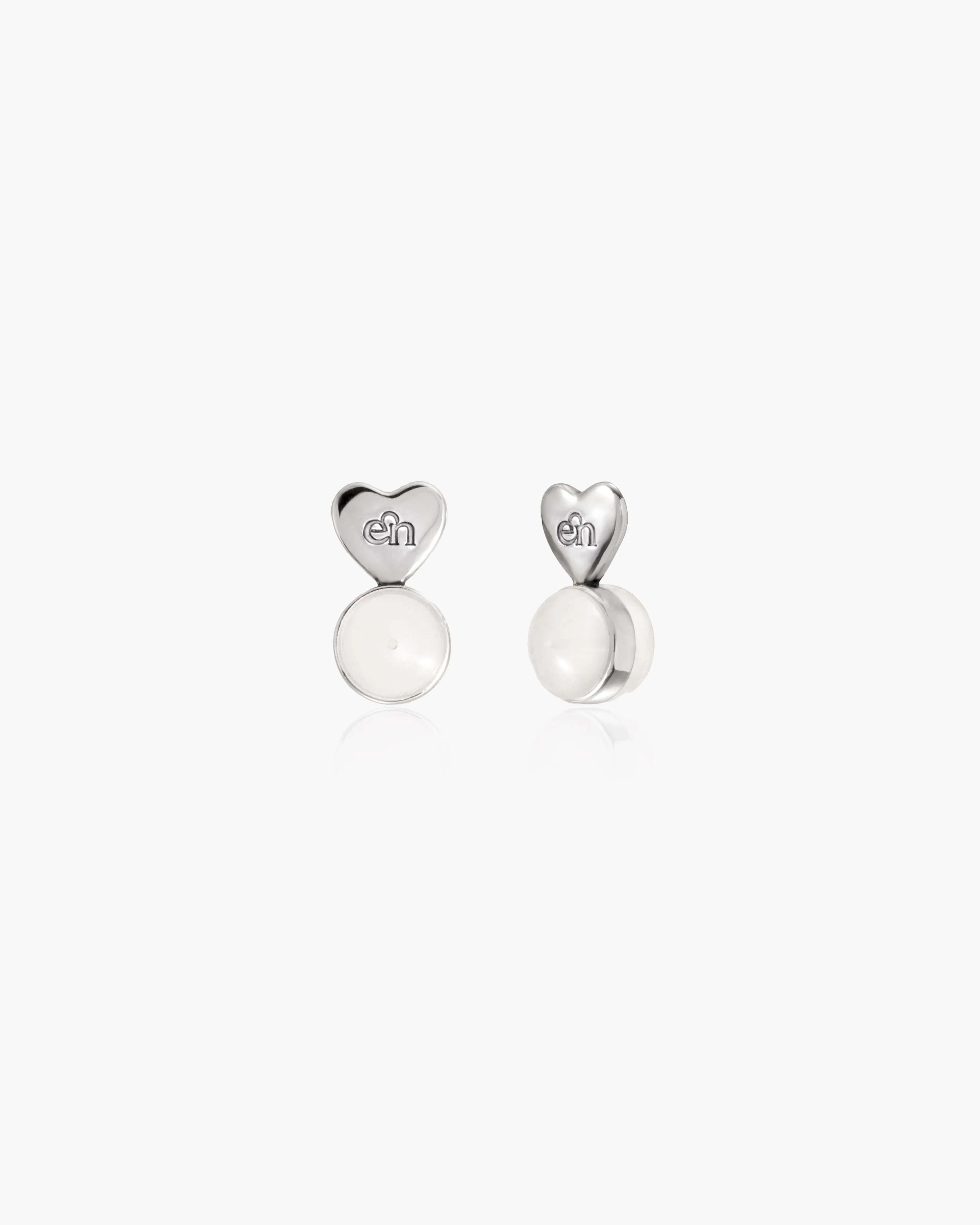 Silver Heart-shaped Earring Back Lifters