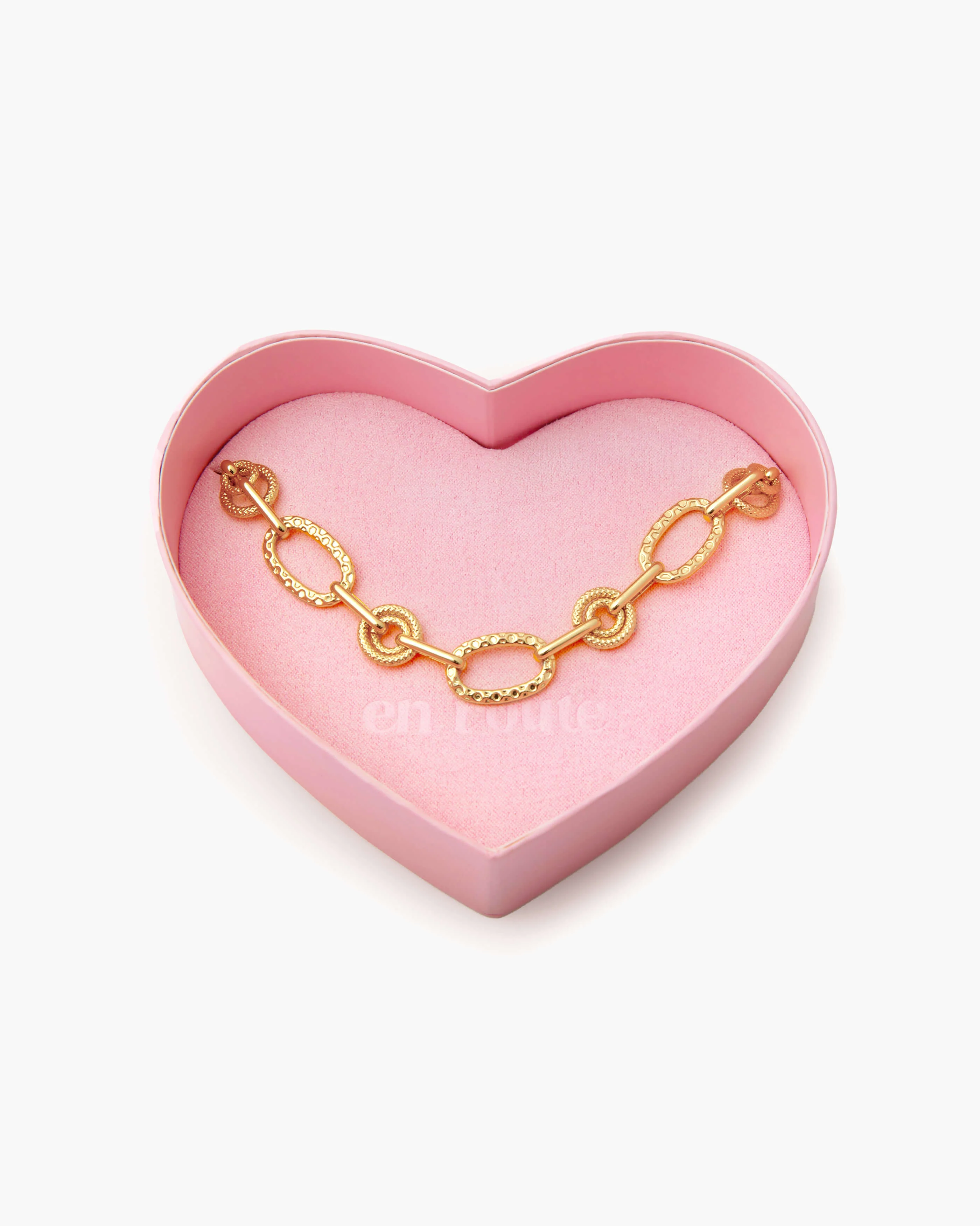 Heart Shaped Jewelry Box in Pink - Image 3