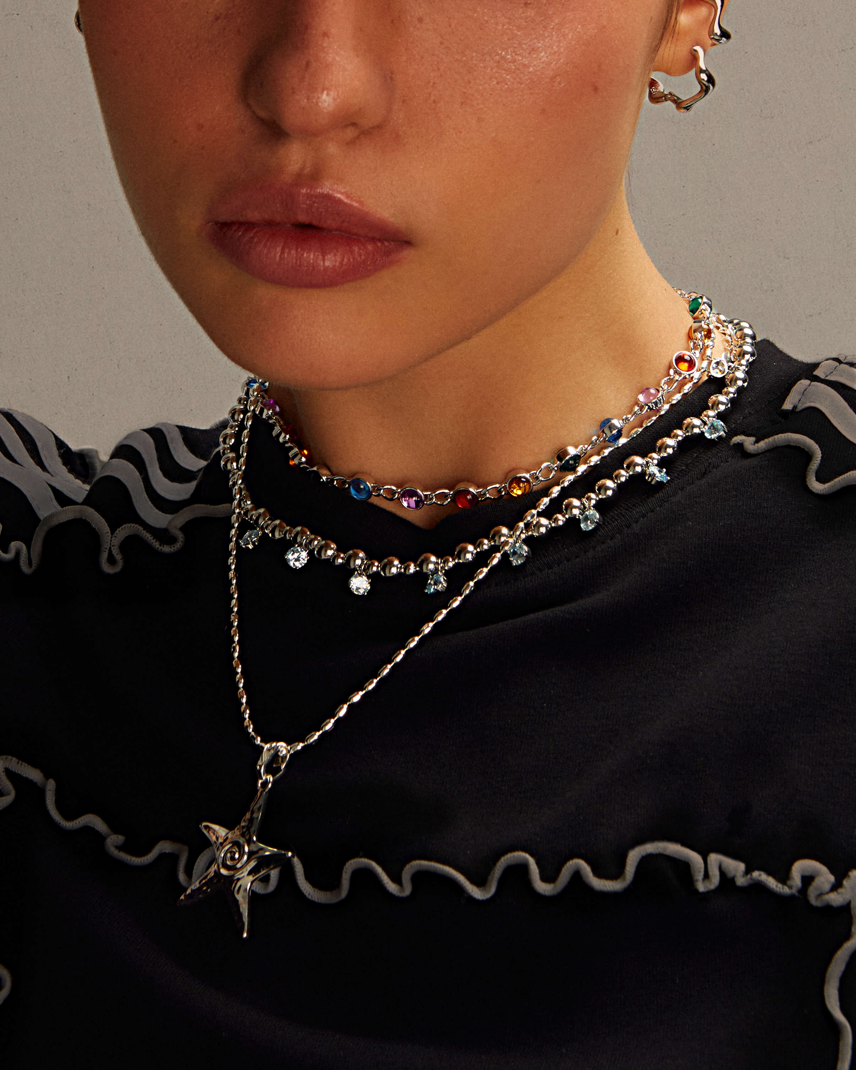 Infinity Choker Necklace in Silver - Image 2