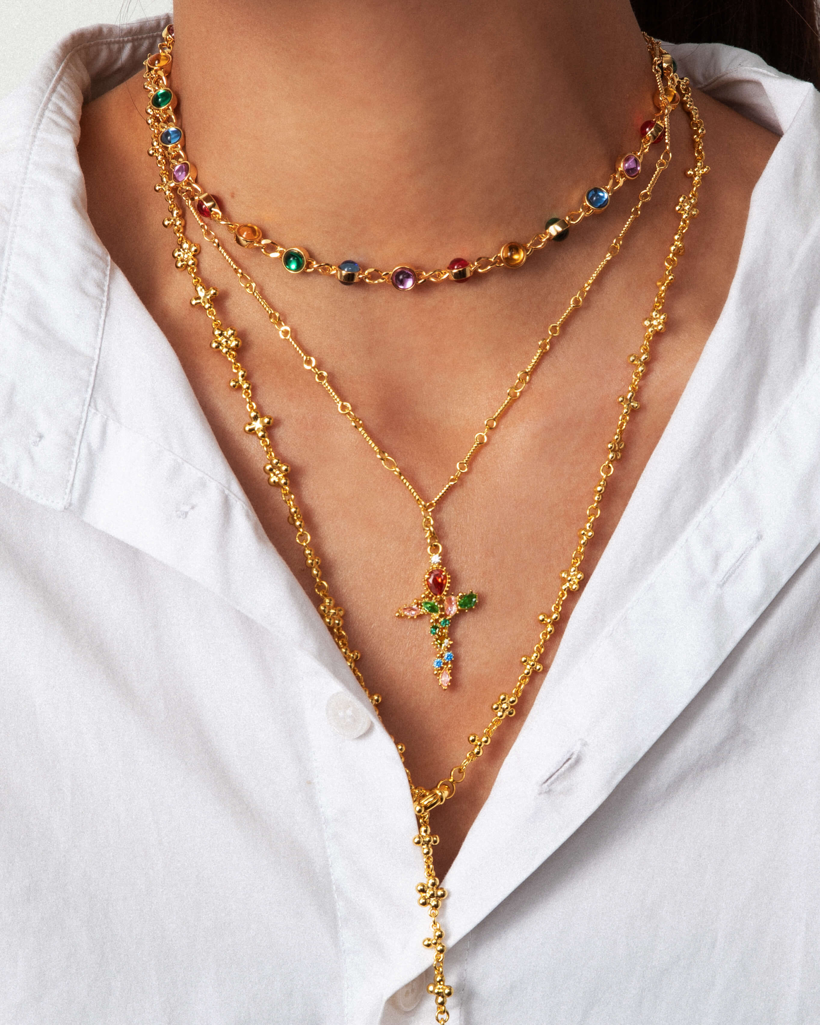 Iridescent Cross Necklace - Image 2