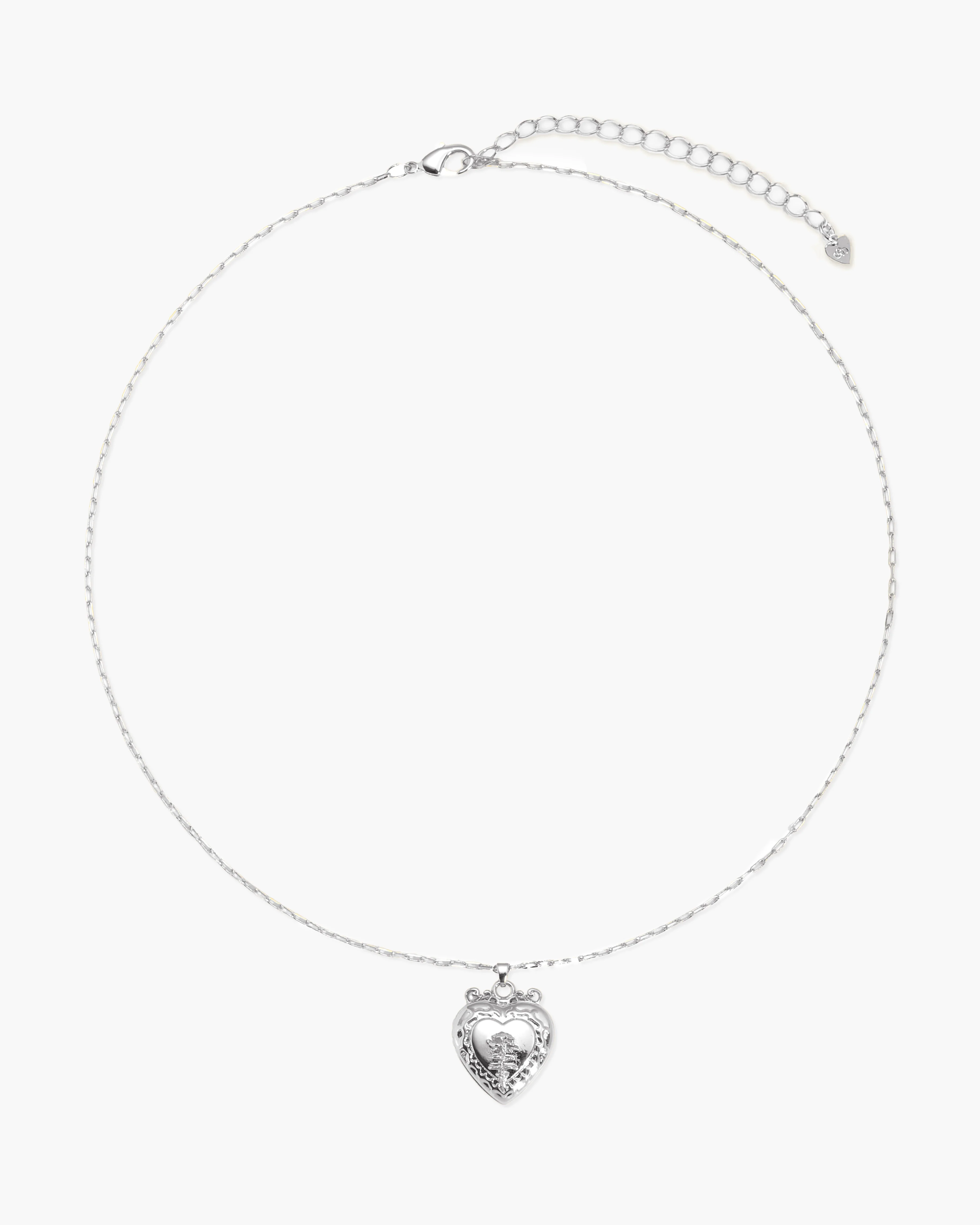 Isabela Locket Necklace in Silver - Image 5