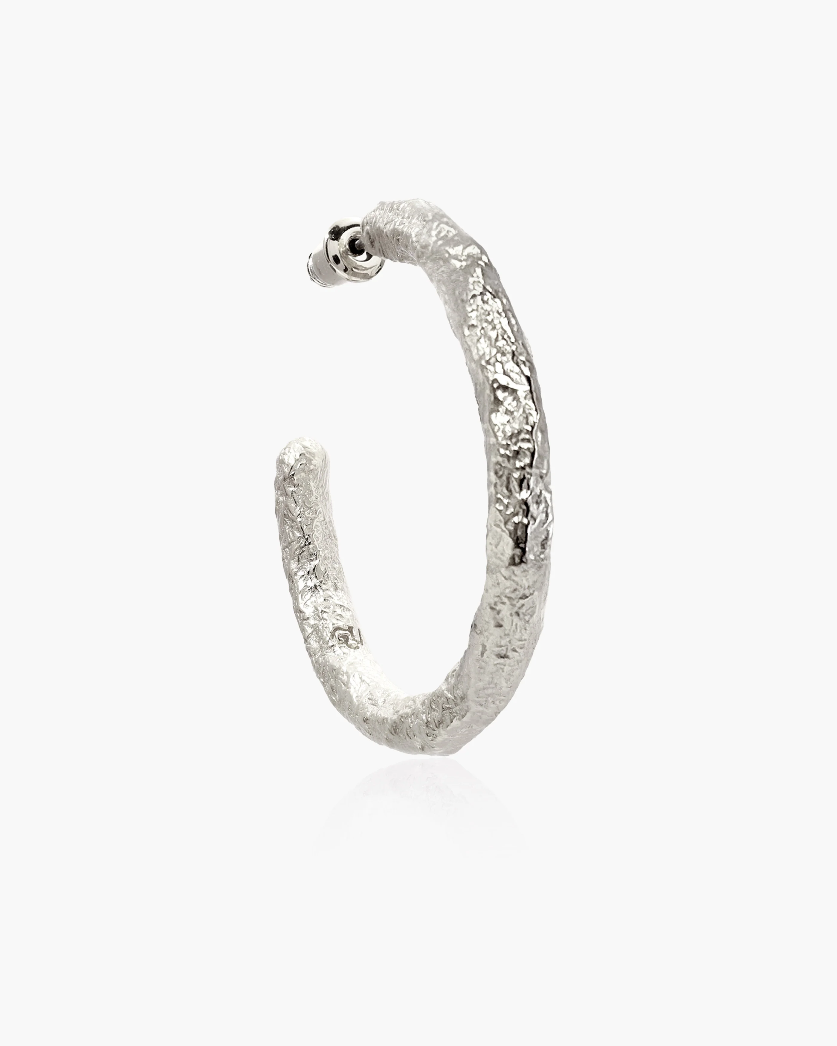Jenny Large Hoop Earrings in Silver - Image 4