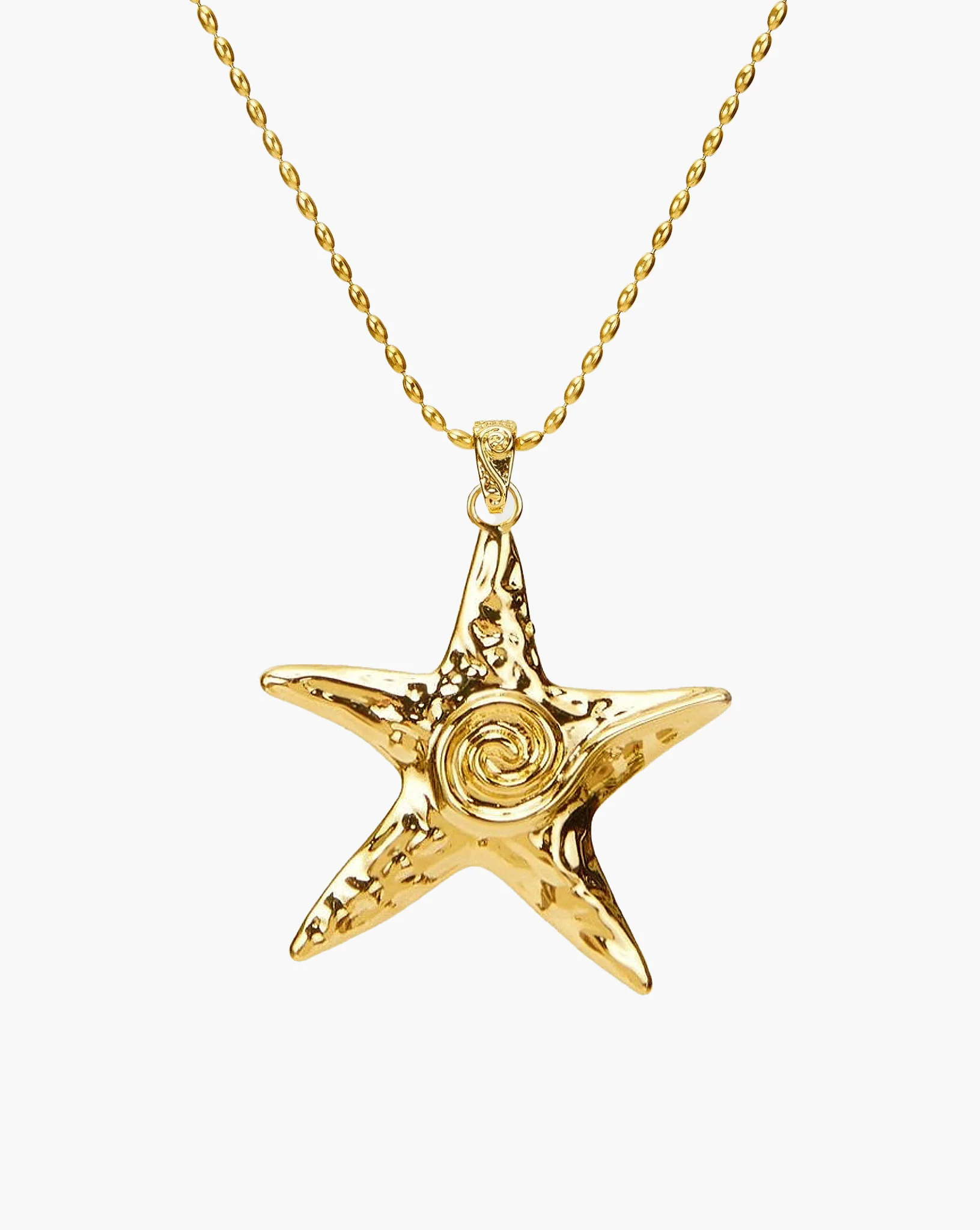 Large Starfish Necklace in Silver - Image 4