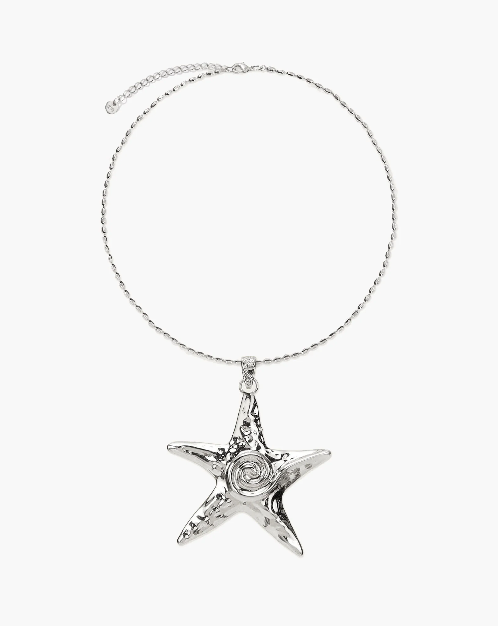 Large Starfish Necklace in Silver - Image 3