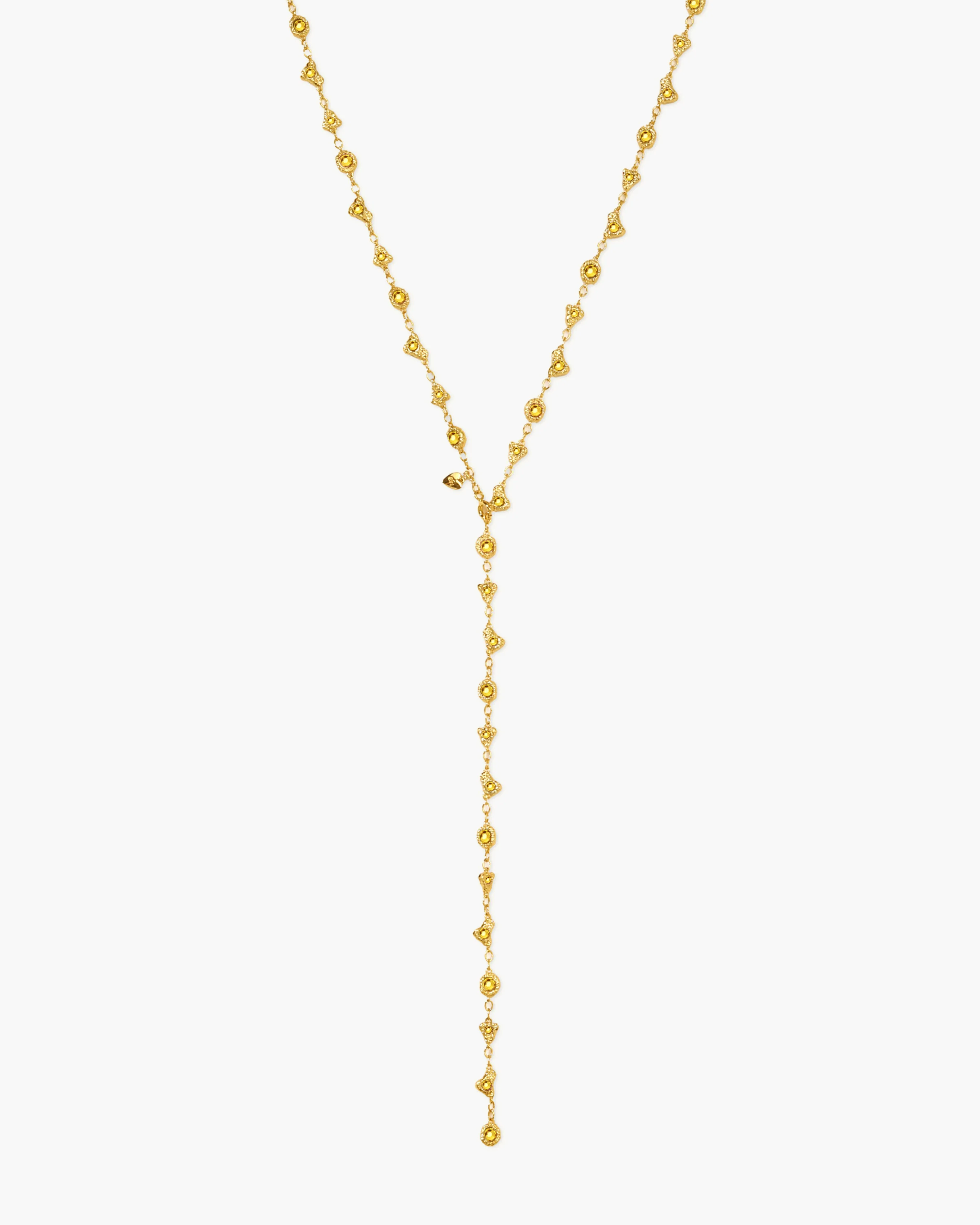 Lemon Crystal Long Chain in Silver - Image 6