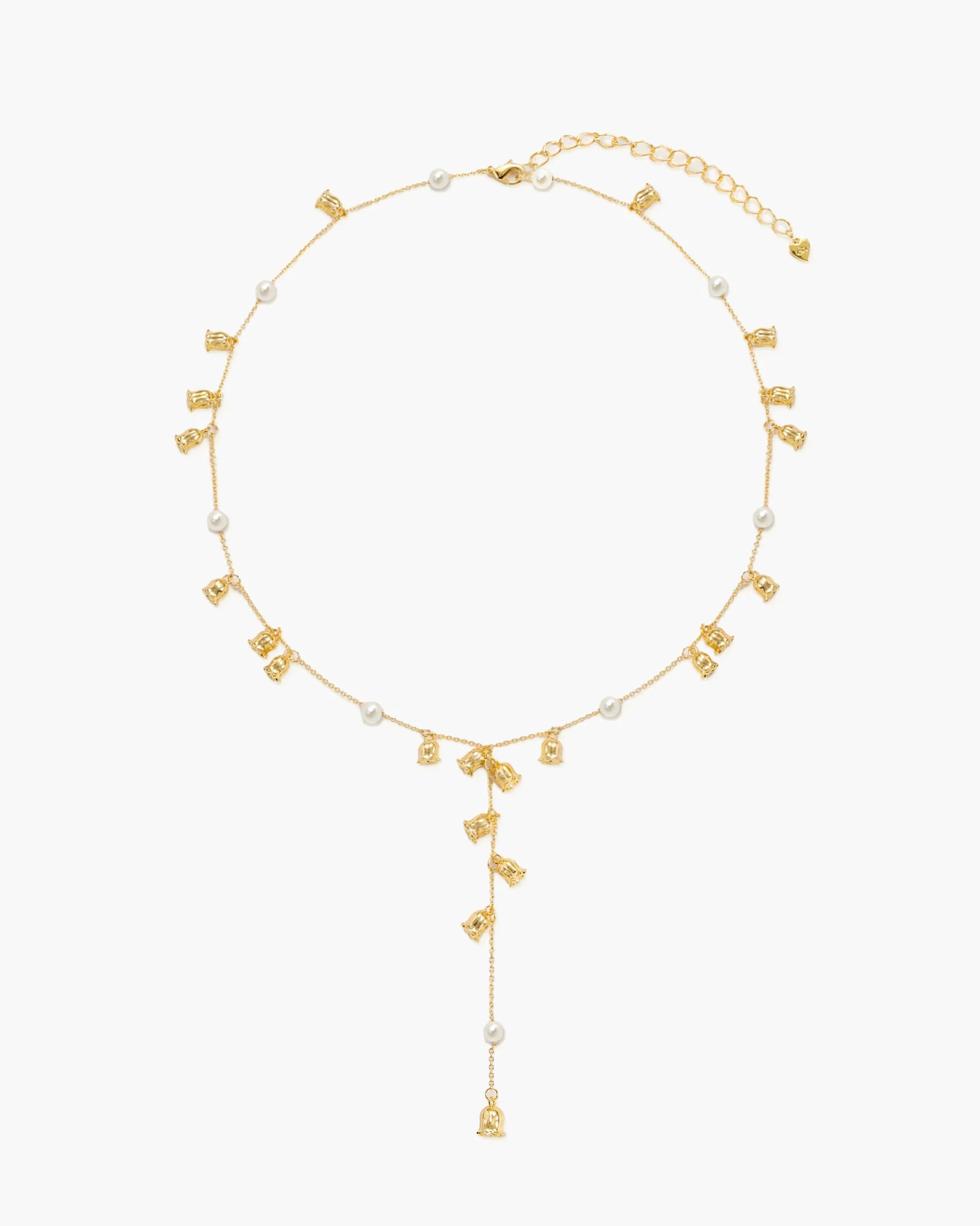 Lily of the Valley Pearl Lariat Necklace - Image 5